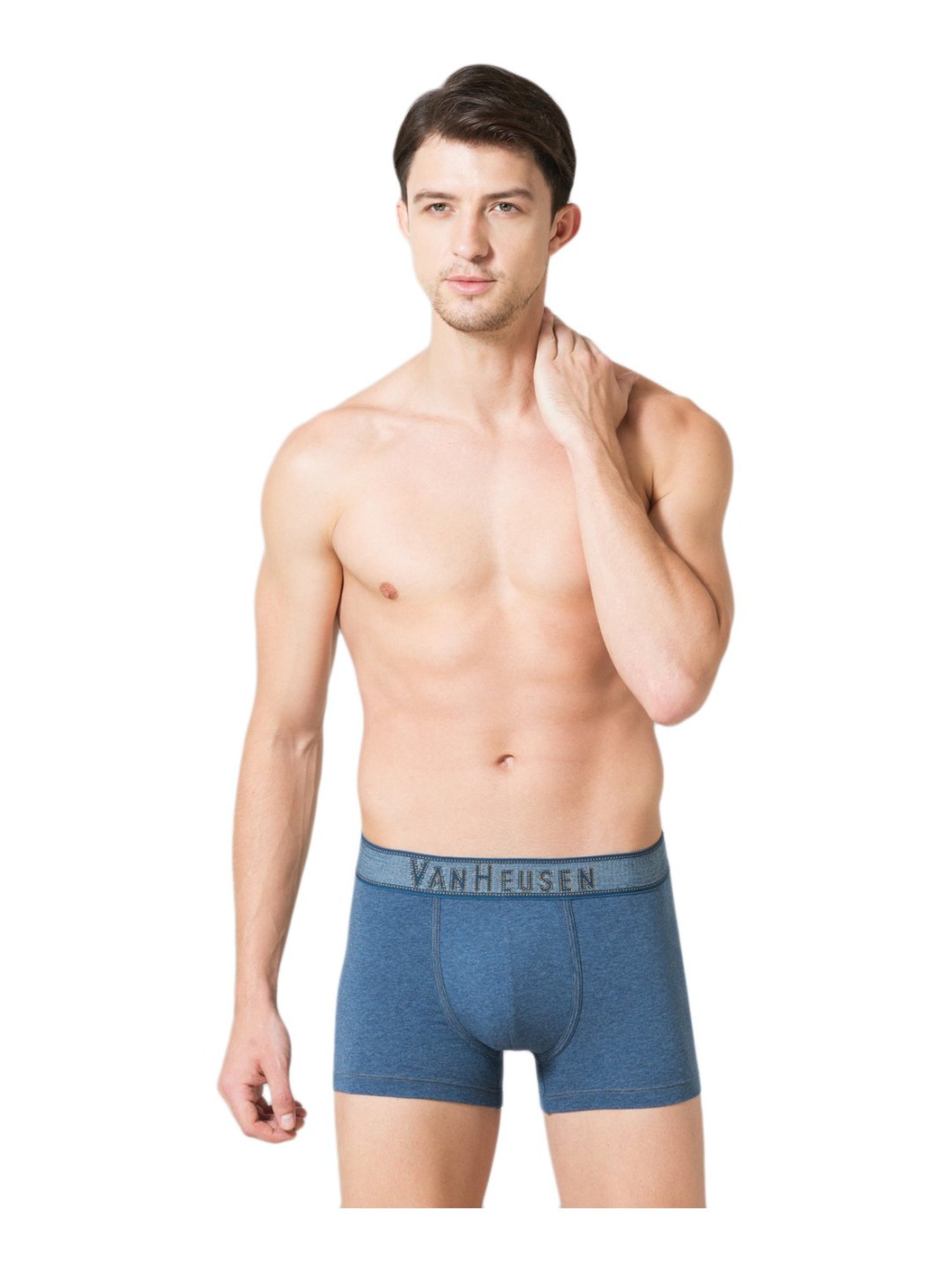 Buy Van Heusen Innerwear Blue Regular Fit Trunks for Mens Online