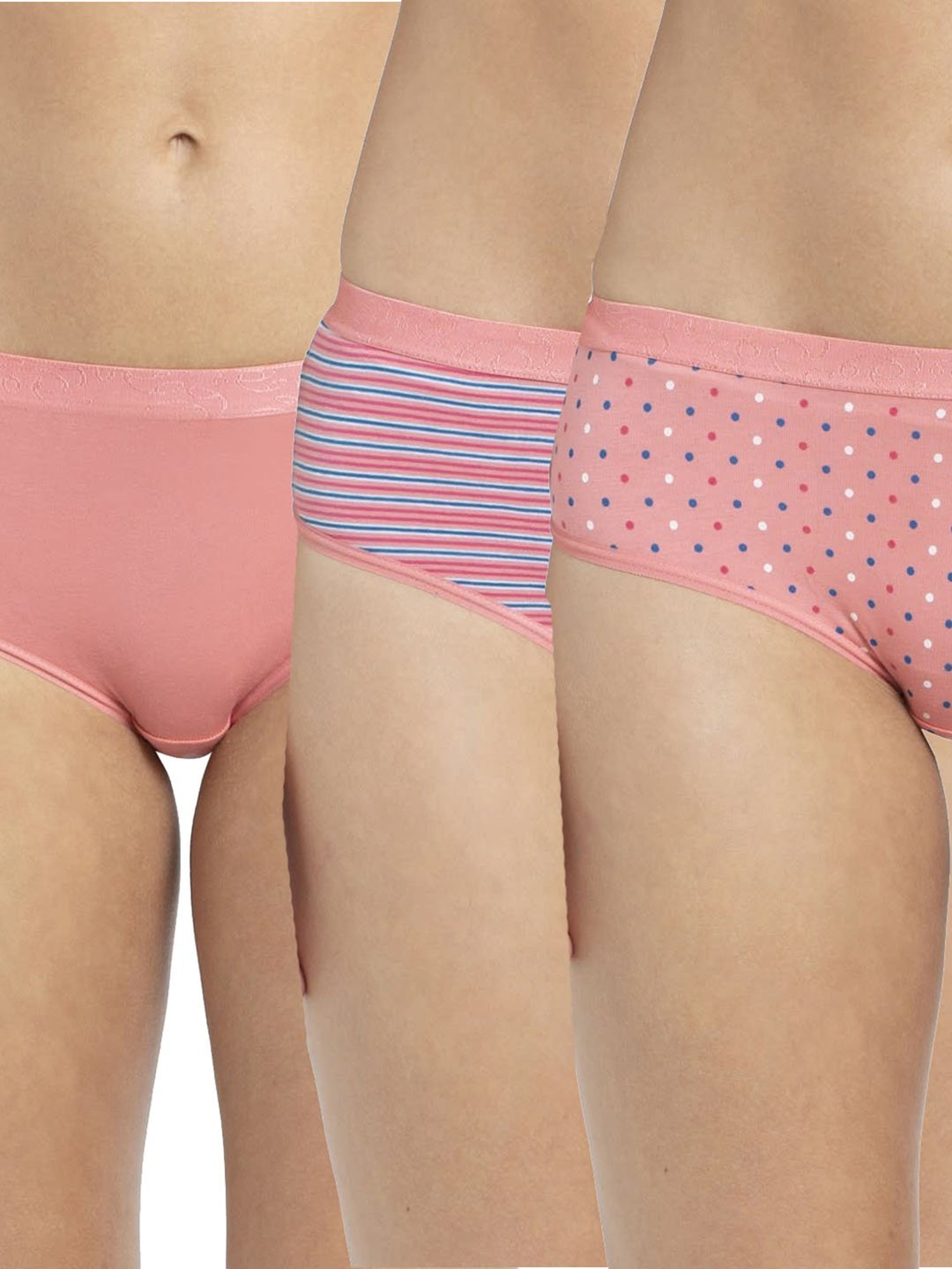 Buy Jockey Peach Striped Hipster Panty (Pack of 3) for Women Online @ Tata  CLiQ
