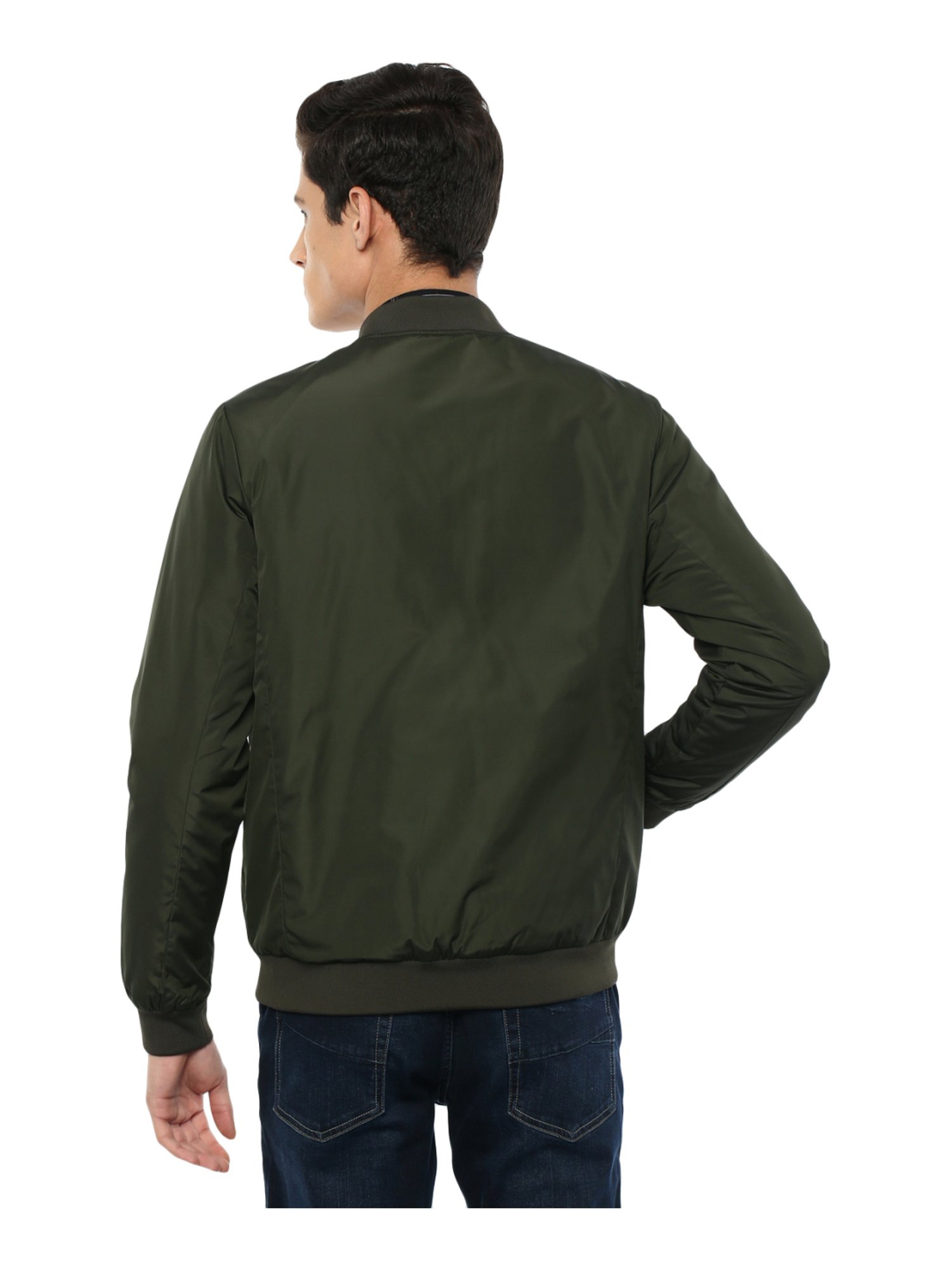 Buy Louis Philippe Olive Green Cotton Slim Fit Denim Jacket for Mens Online  @ Tata CLiQ