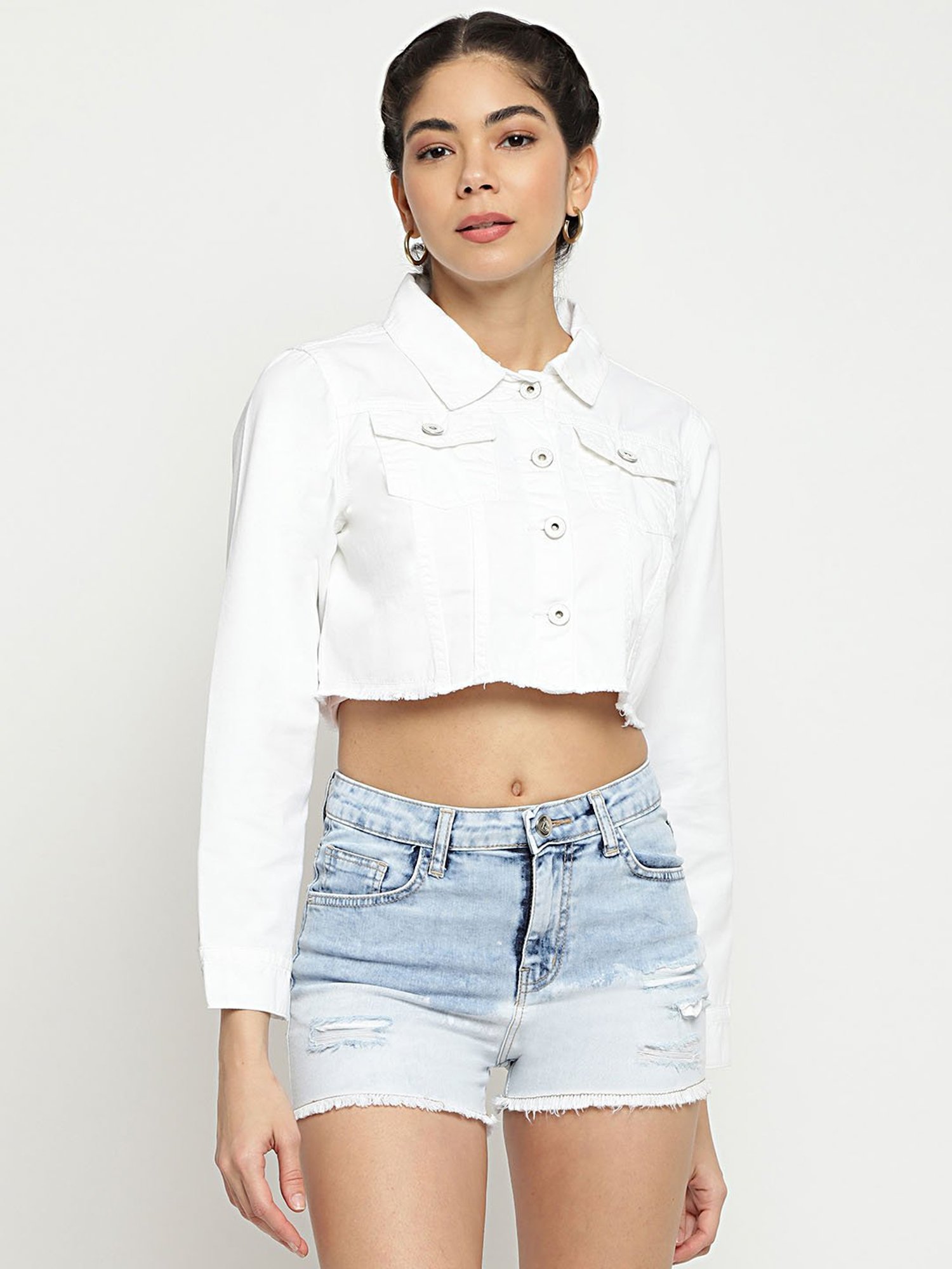 Tully Crop Jacket - White – Billy J