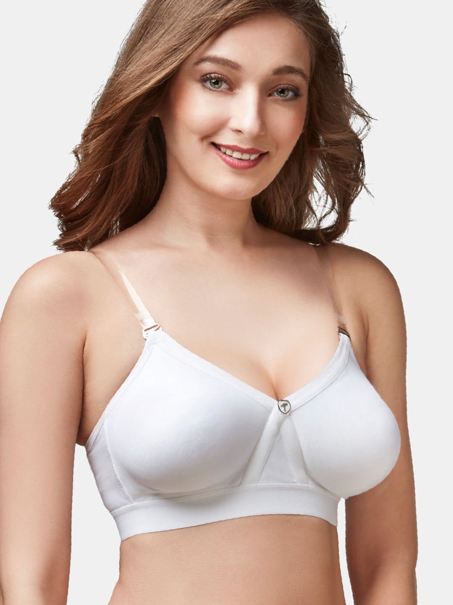 Buy Trylo-Oh-so-pretty you! Beige Non Wired Non Padded Plunge Bra for Women  Online @ Tata CLiQ