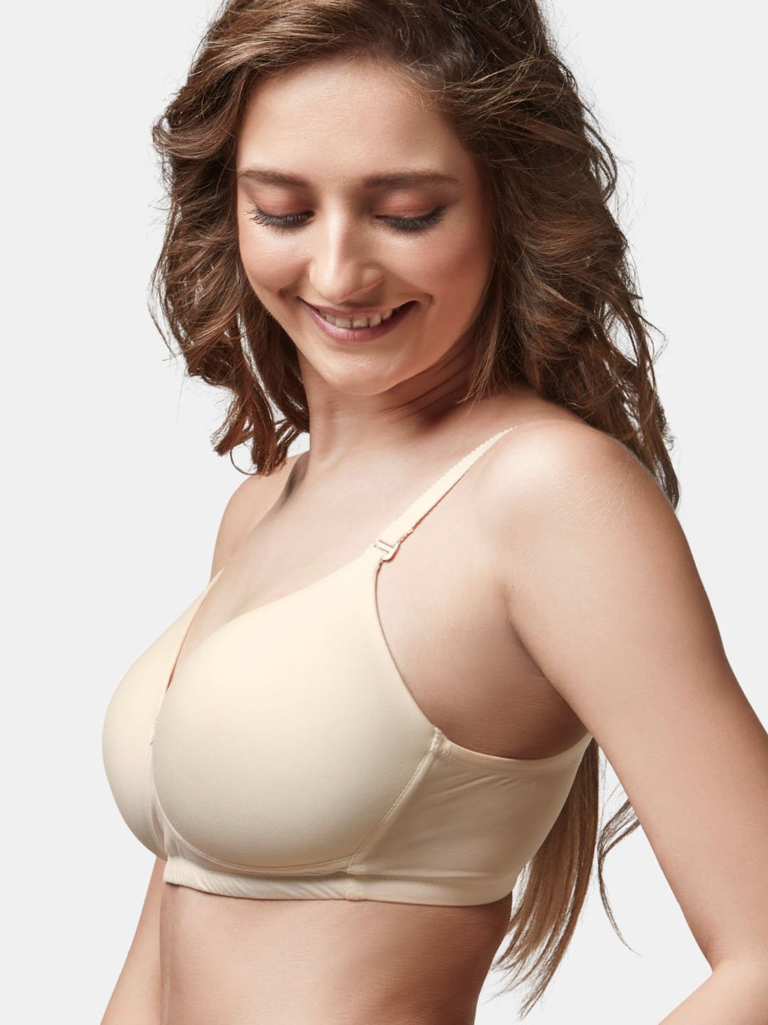Buy Trylo-Oh-so-pretty you! Beige Non Wired Padded T-Shirt Bra for