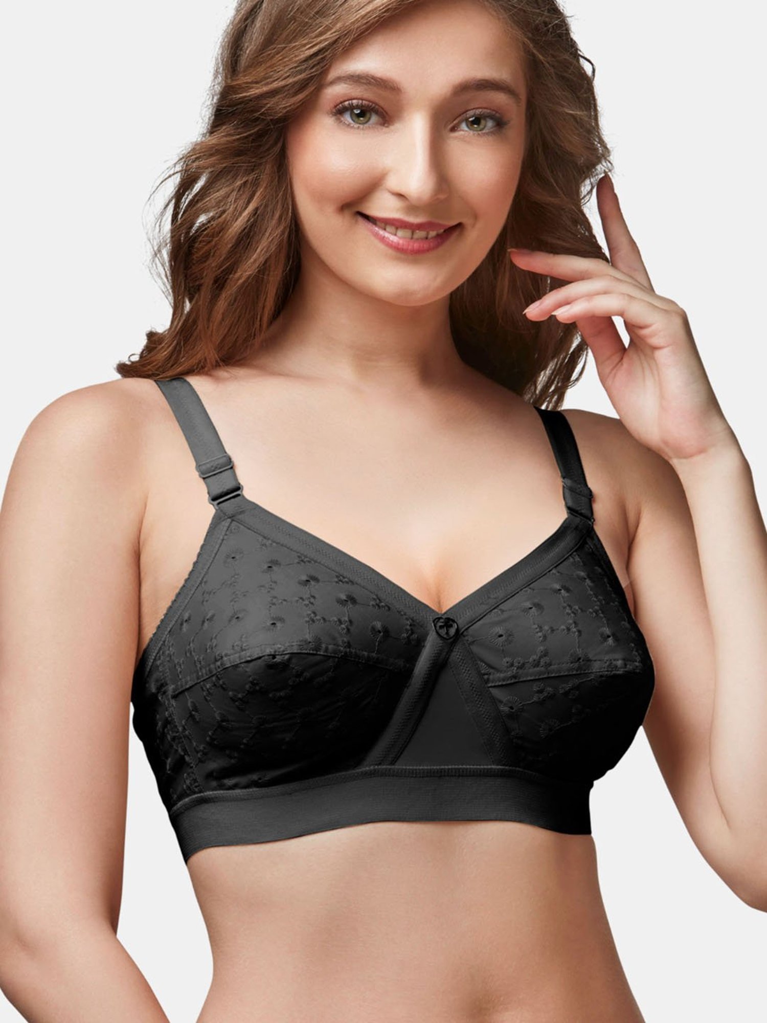 Buy Trylo-Oh-so-pretty you! Navy Non Wired Non Padded Plunge Bra