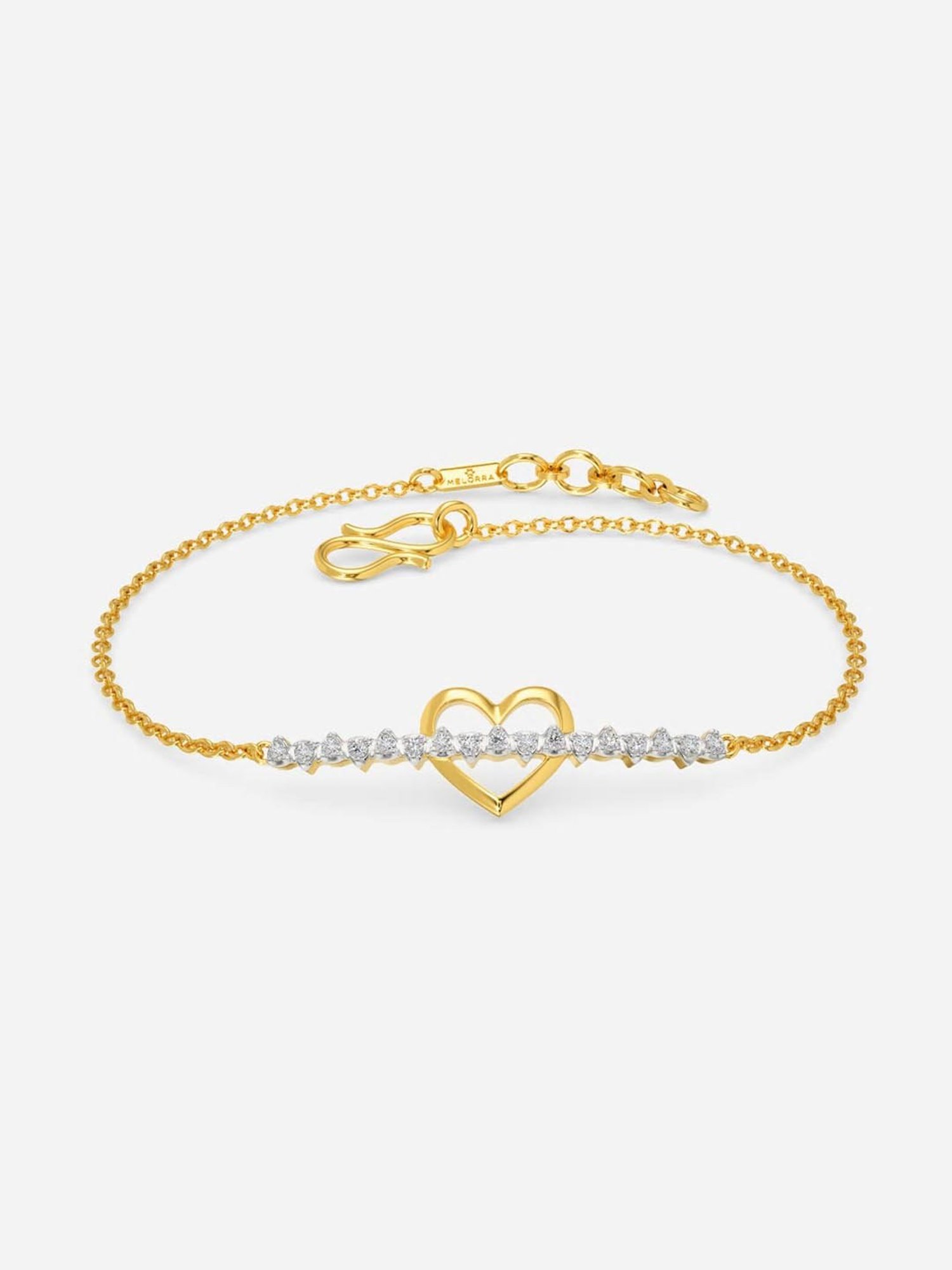 Melorra 18k Gold & Diamond Monogram Maven Bracelet for Women