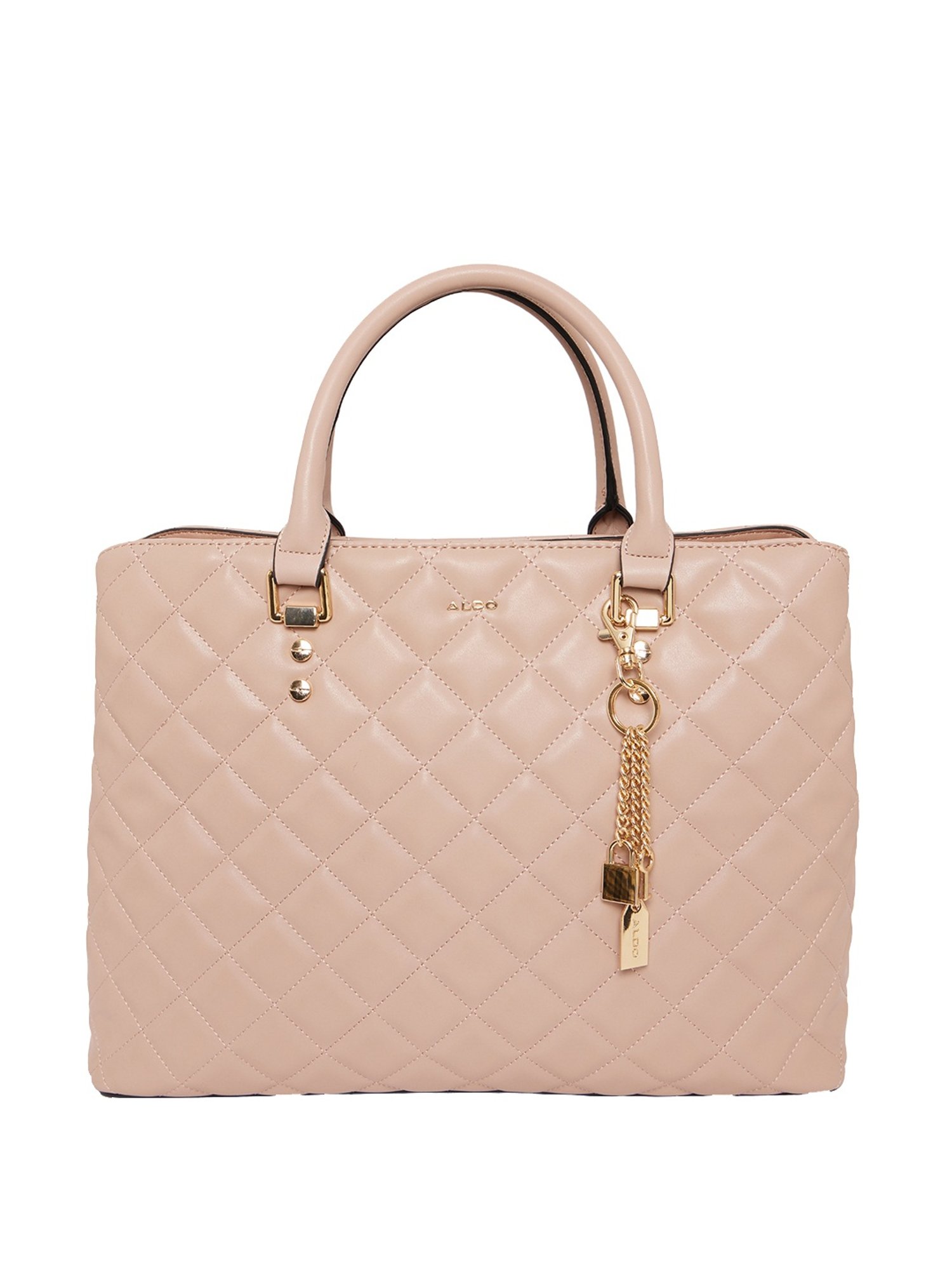 Buy Aldo CHIPPER Baby Pink Quilted Medium Handbag Online At Best