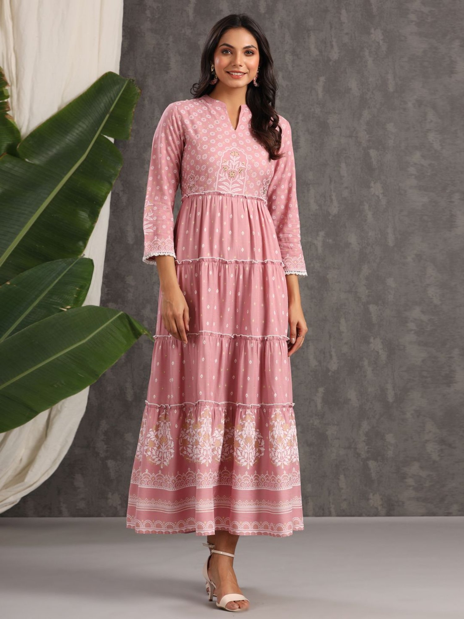 Buy Juniper Pink Embellished Maxi Dress for Women Online @ Tata CLiQ