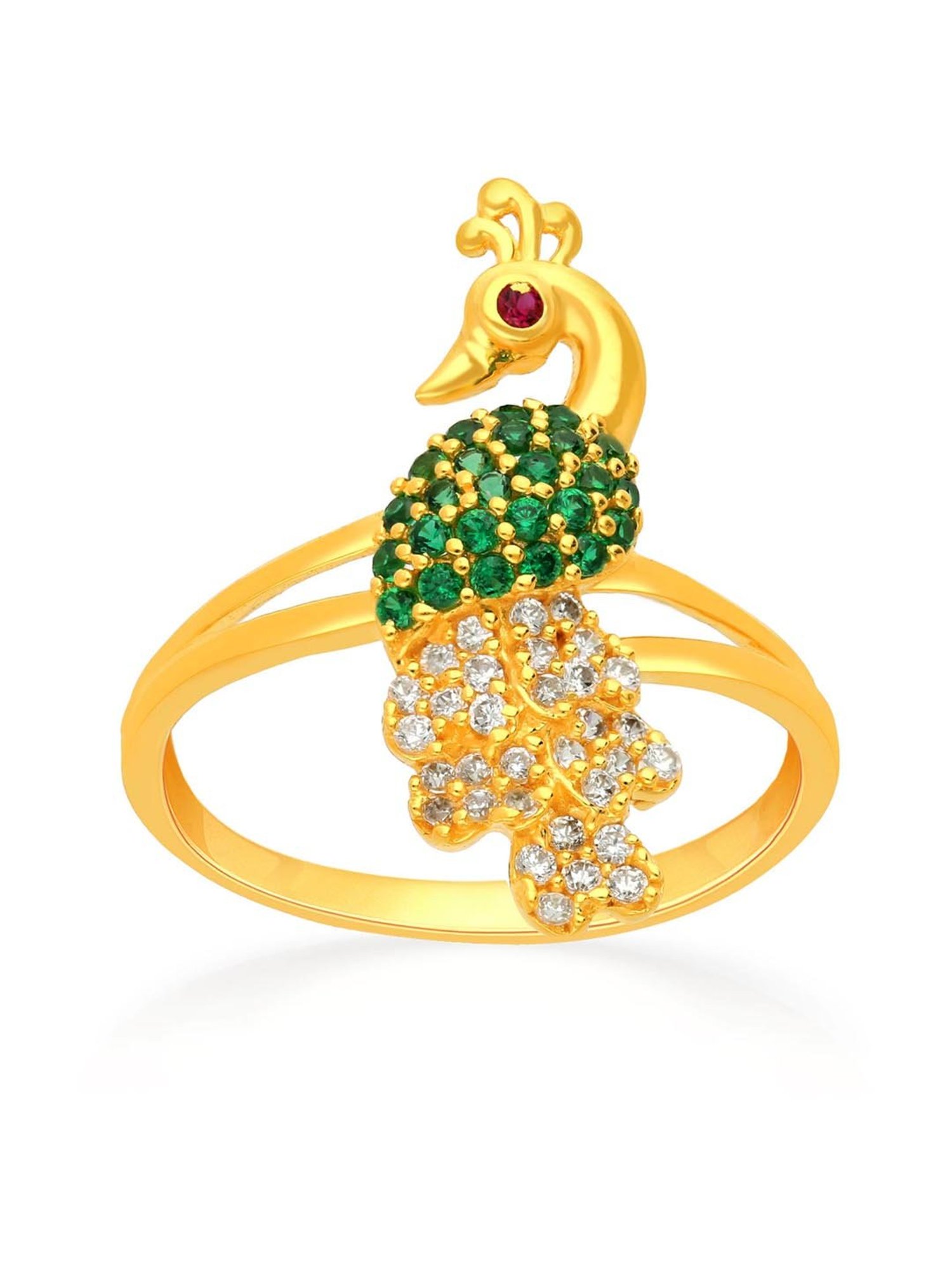 Plain Peacock Design Gold Ring 01-11 - SPE Gold,Chennai