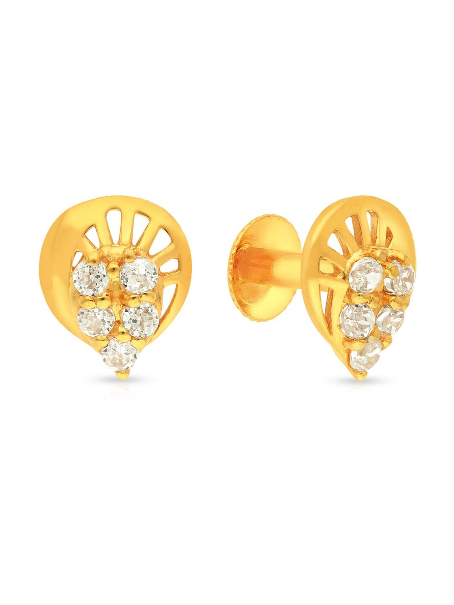 Glistening Floral Gold Stud | Jewelry Online Shopping | Gold Studs &  Earrings