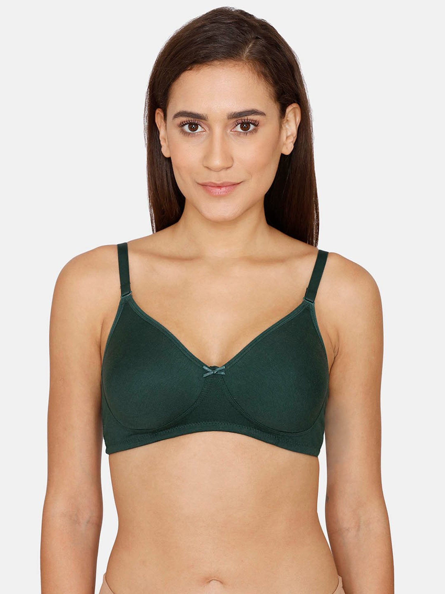 Buy Rosaline by Zivame Green Non Wired Non Padded T-Shirt Bra for