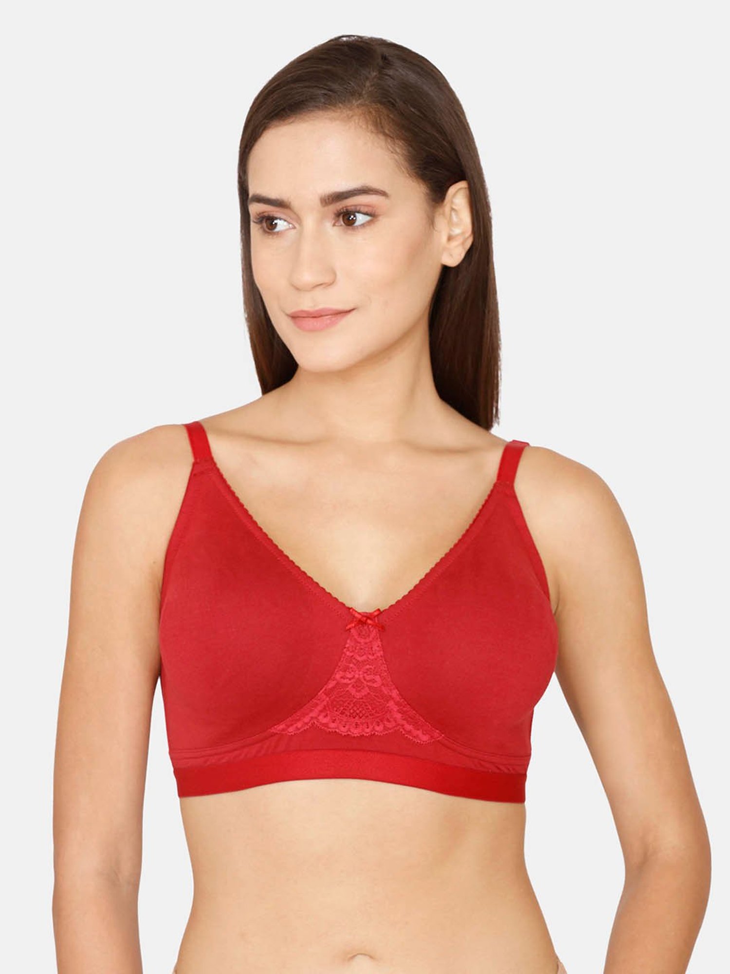 Buy Zivame Red Non Wired Non Padded Minimiser Bra for Women Online