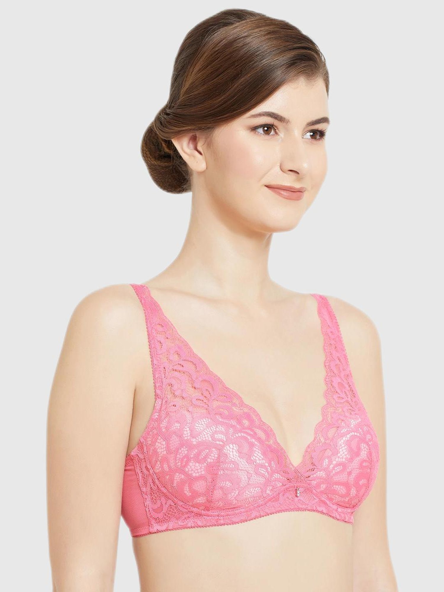 Buy Wacoal Pink Lace Padded Bra for Women Online @ Tata CLiQ