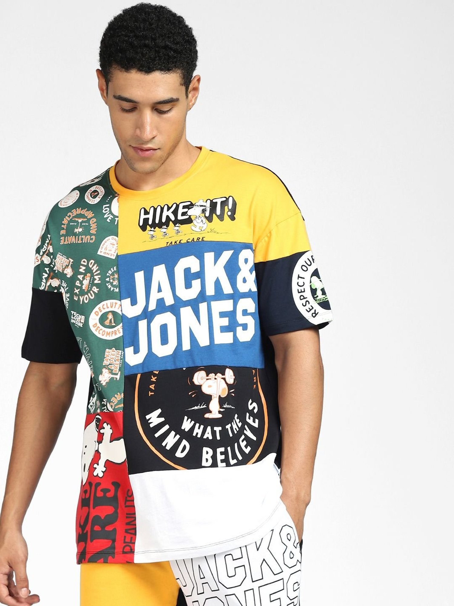 Buy Jack & Jones Multicolor Print T-Shirt for Online @ Tata