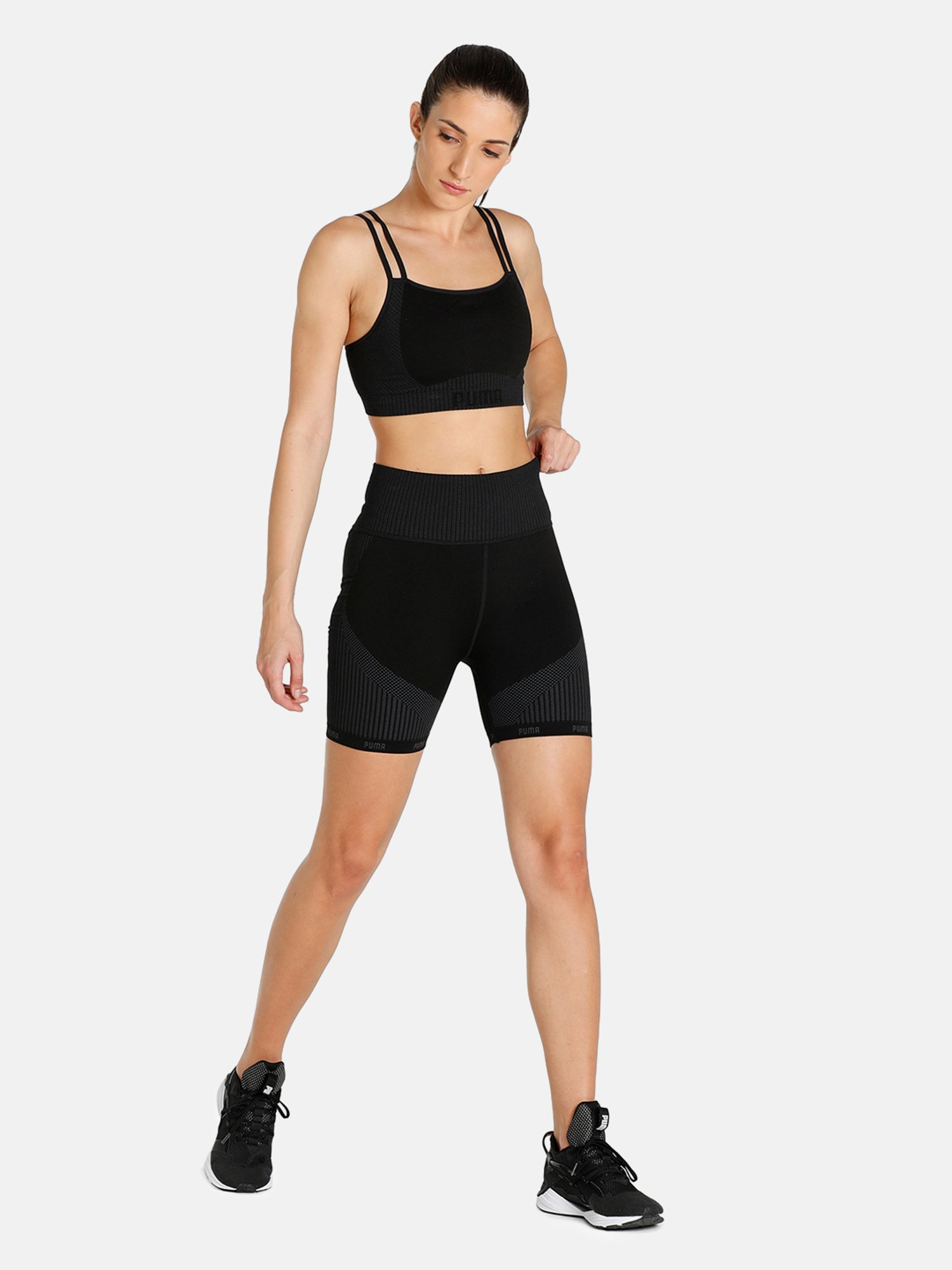 Puma Black Non Wired Padded Sports Bra