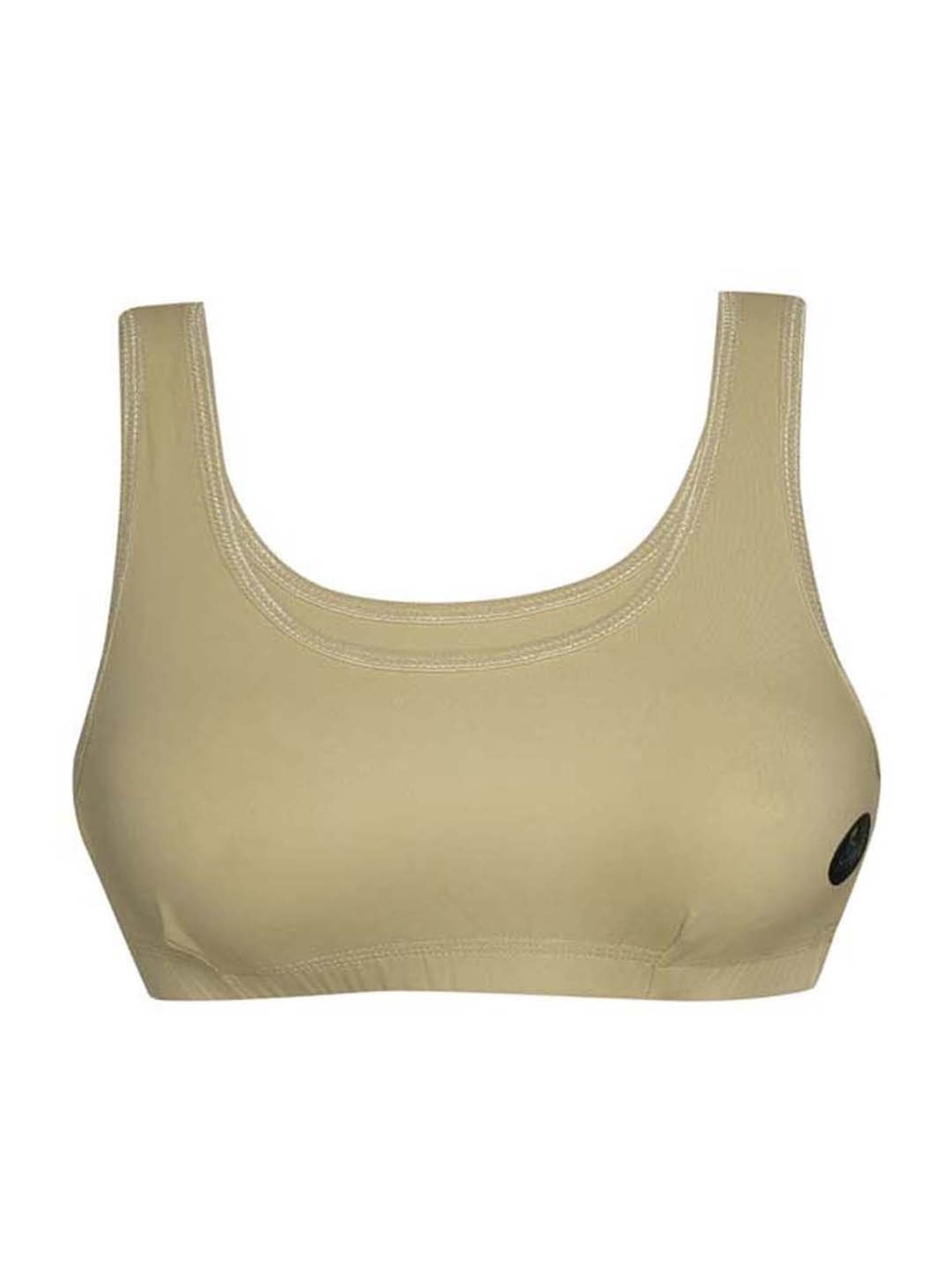 Tiny Bugs Kids Beige Cotton Printed Sports Bra