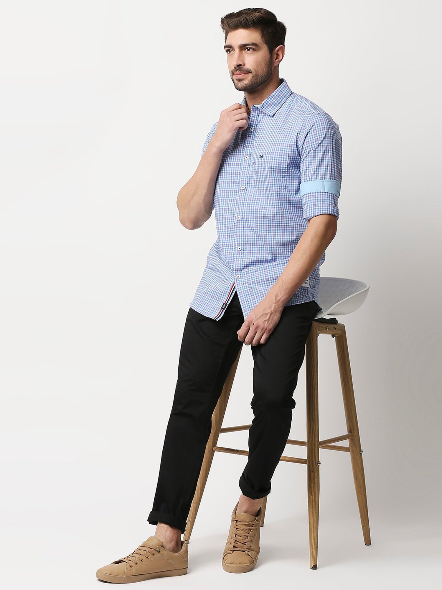 Buy Beige Trousers & Pants for Men by THOMAS SCOTT Online | Ajio.com