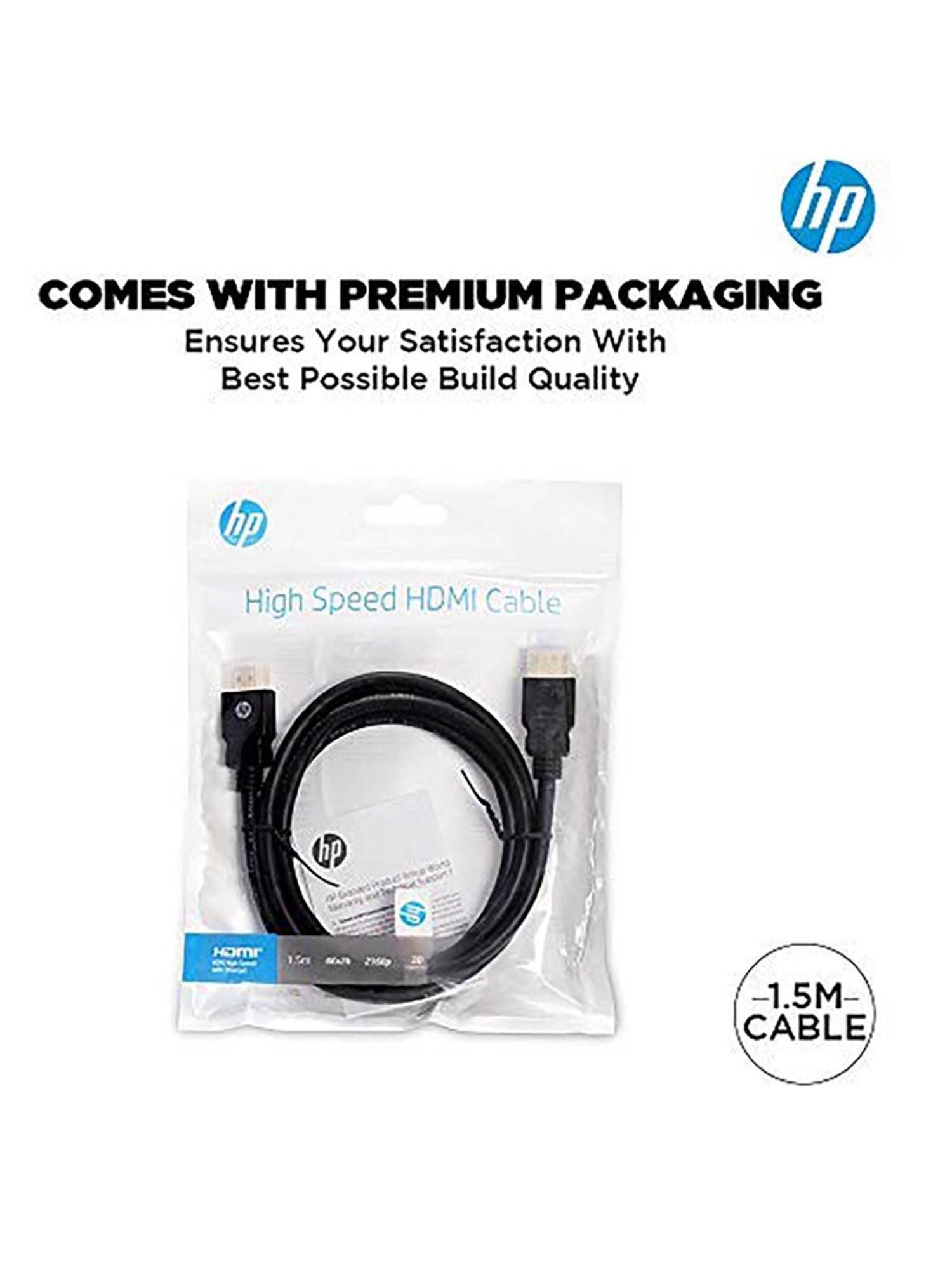 Buy HP HP001PBBLK1.5TW 1.5M High Speed HDMI to HDMI Cable Black