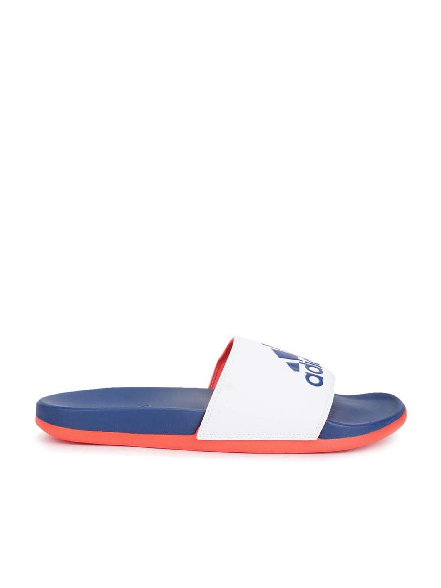 Buy Adidas Men s Adilette CF Plus Logo White Slides for Men at