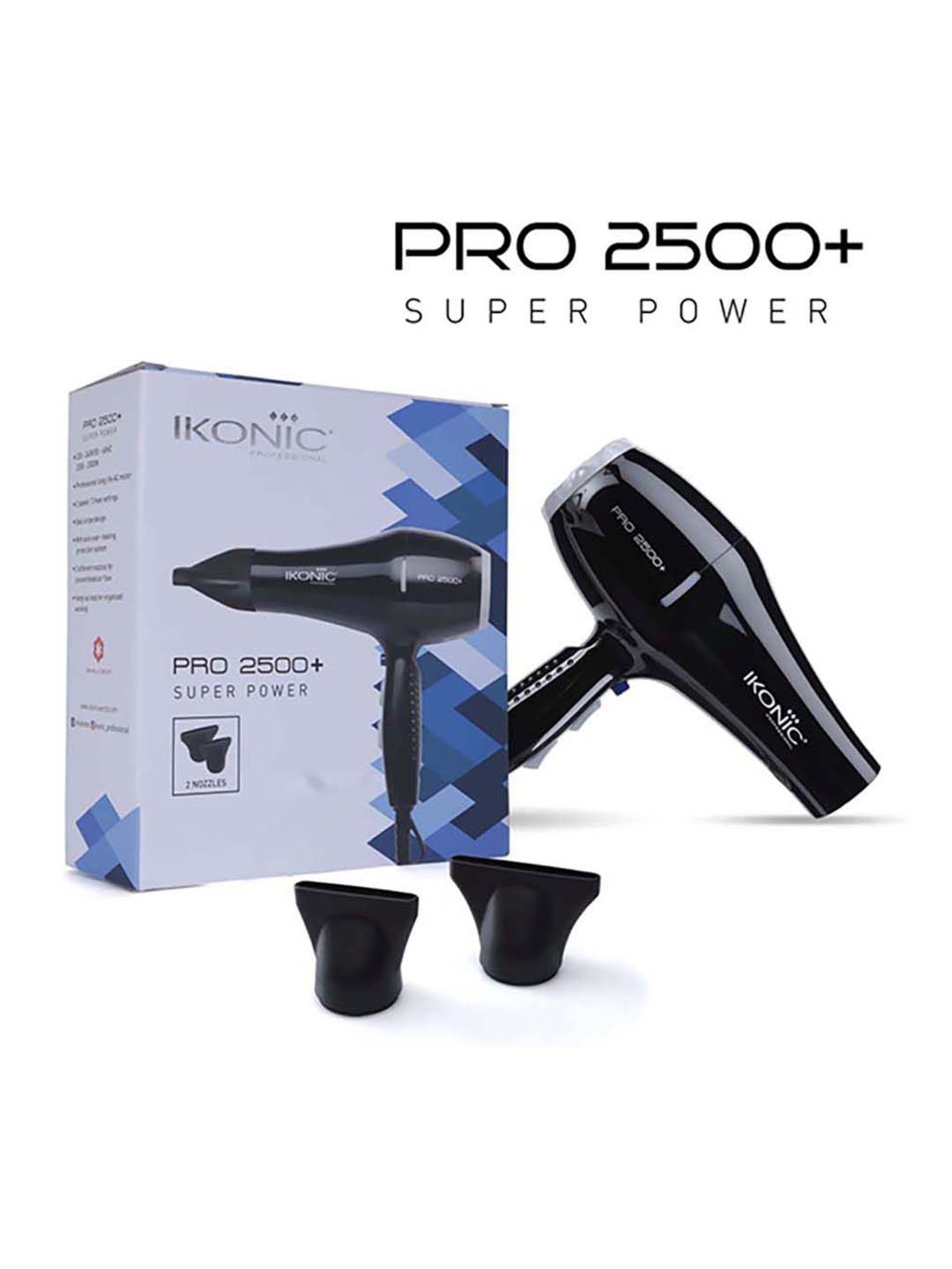 Buy IKONIC Pro 2500+ Wired Hair Dryer (Black) Online At Best Price @ Tata  CLiQ