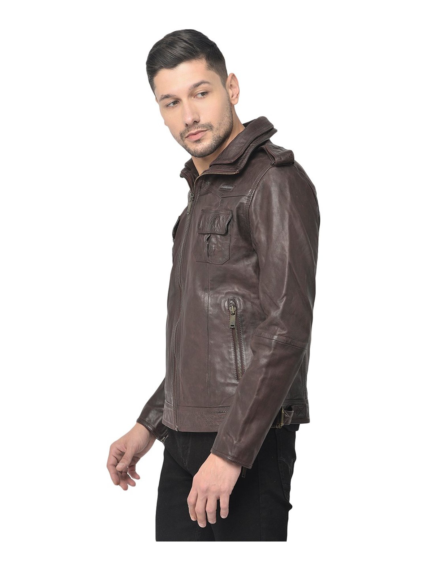 woodland leather ki jacket