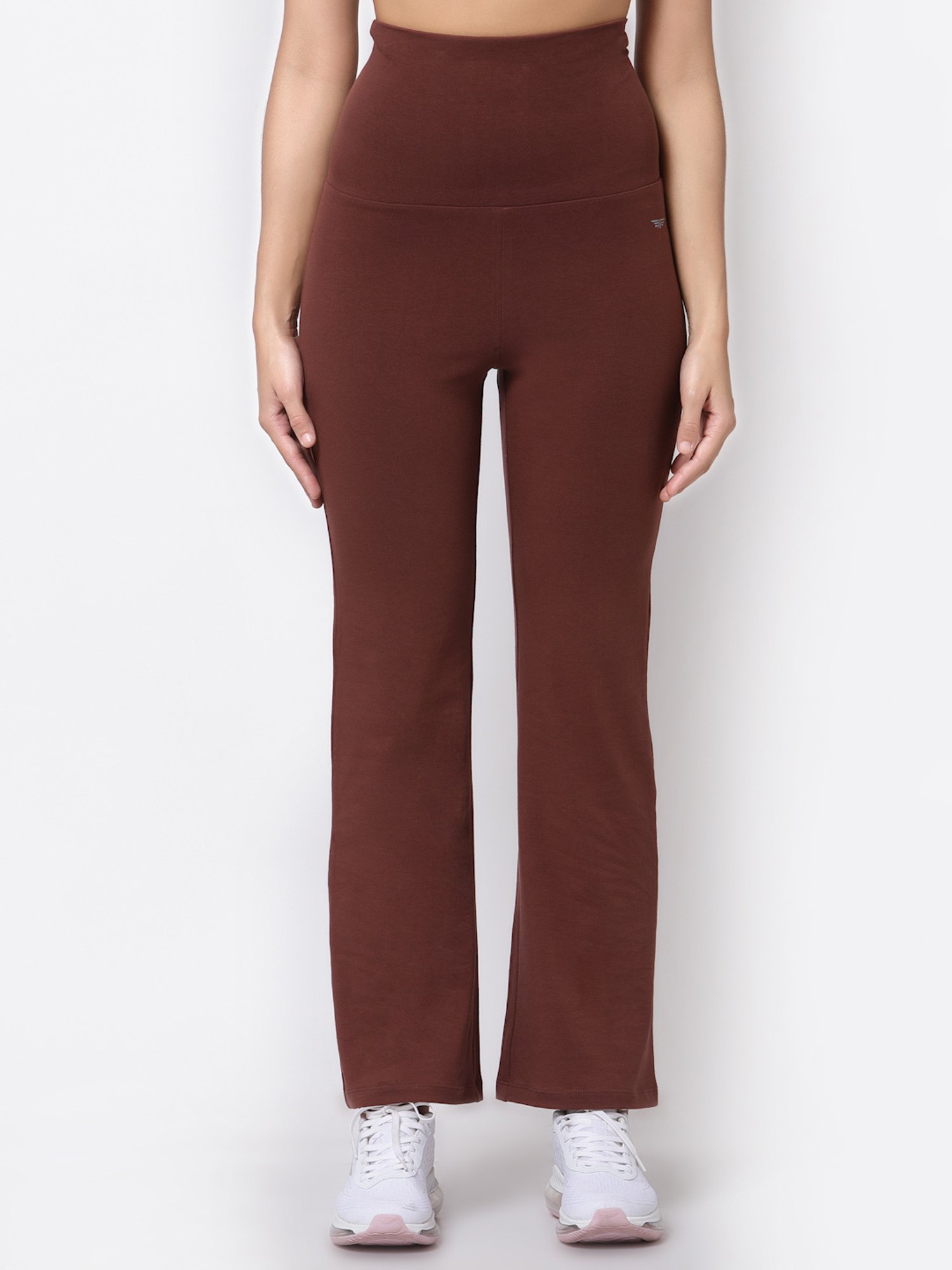 Buy SweatyRocks Womens Elastic High Waist Flared Bell Bottom Ribbed Knit Yoga  Pants Coffee Brown Small at Amazonin