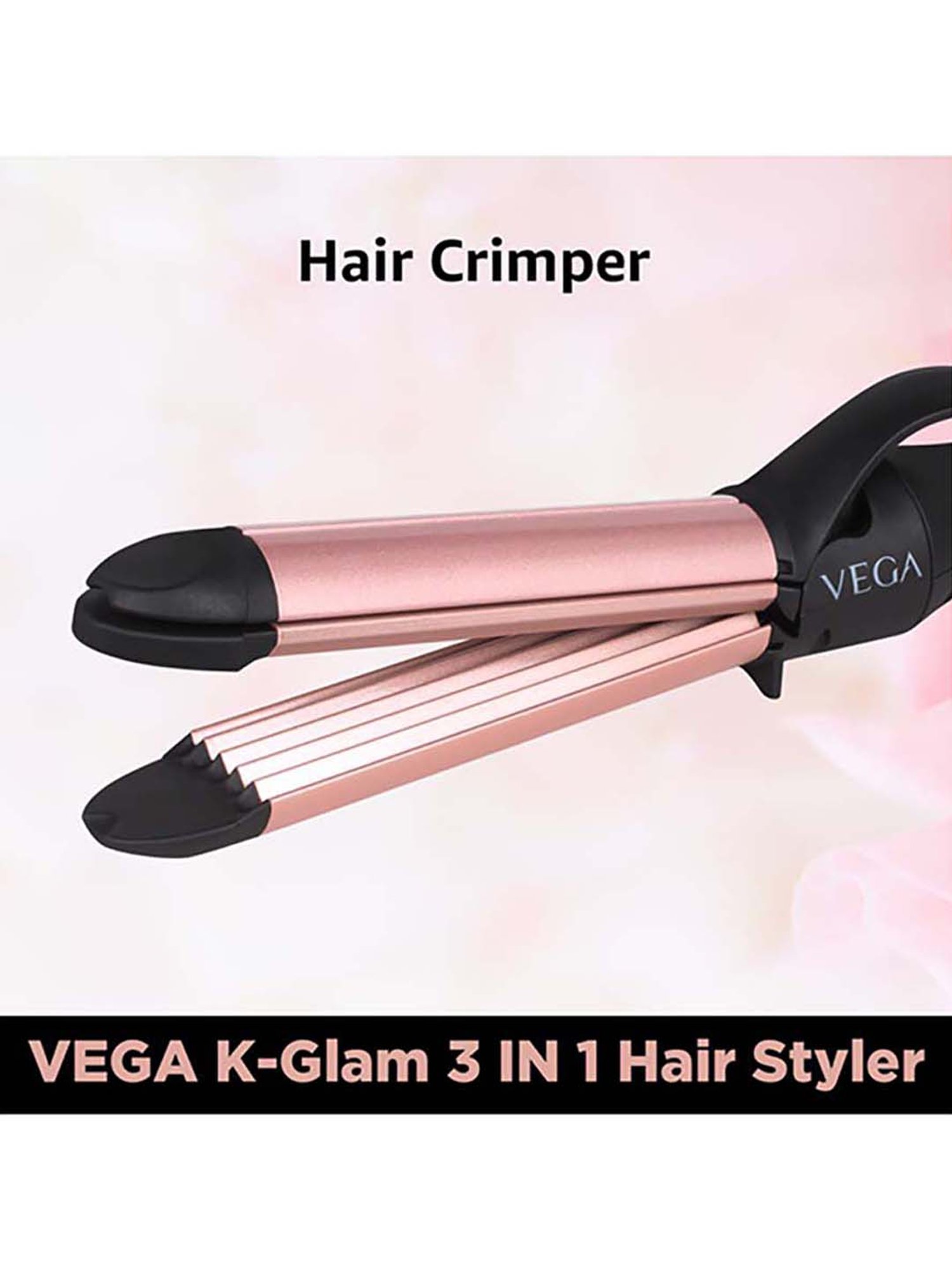 Buy Vega K-Glam 3 IN 1 Temprature Control Hair Styler (Black) Online At Best Price @ Tata CLiQ Buy Vega K-Glam 3 IN 1 Temprature Control Hair Styler (Black) Online At Best Price @ Tata CLiQ