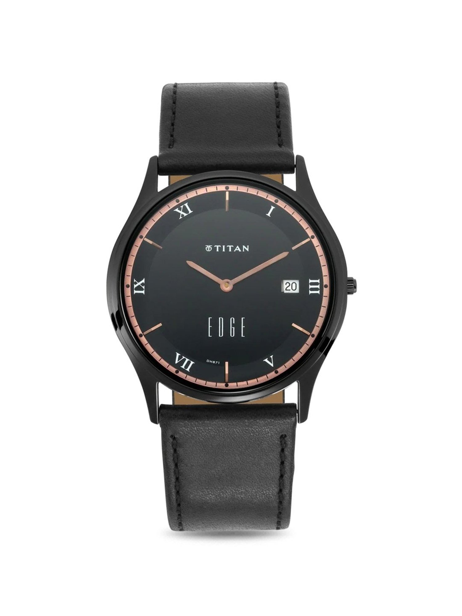 Titan edge hot sale watch black