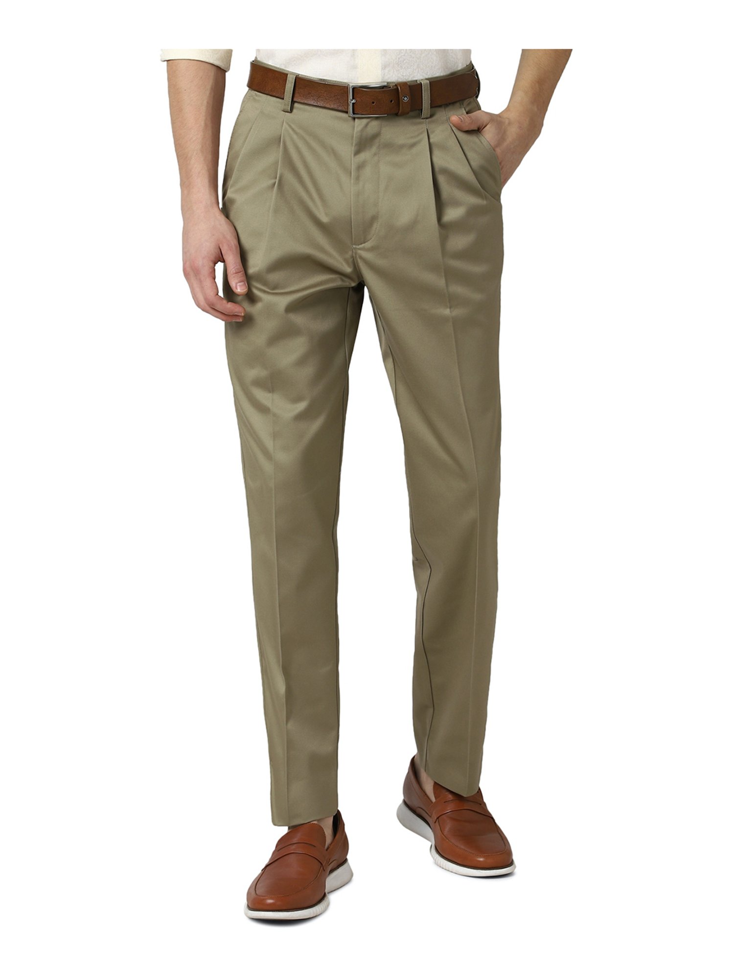 Buy John Players Slim Fit Men Green Trousers Online at Best Prices in India  | Flipkart.com