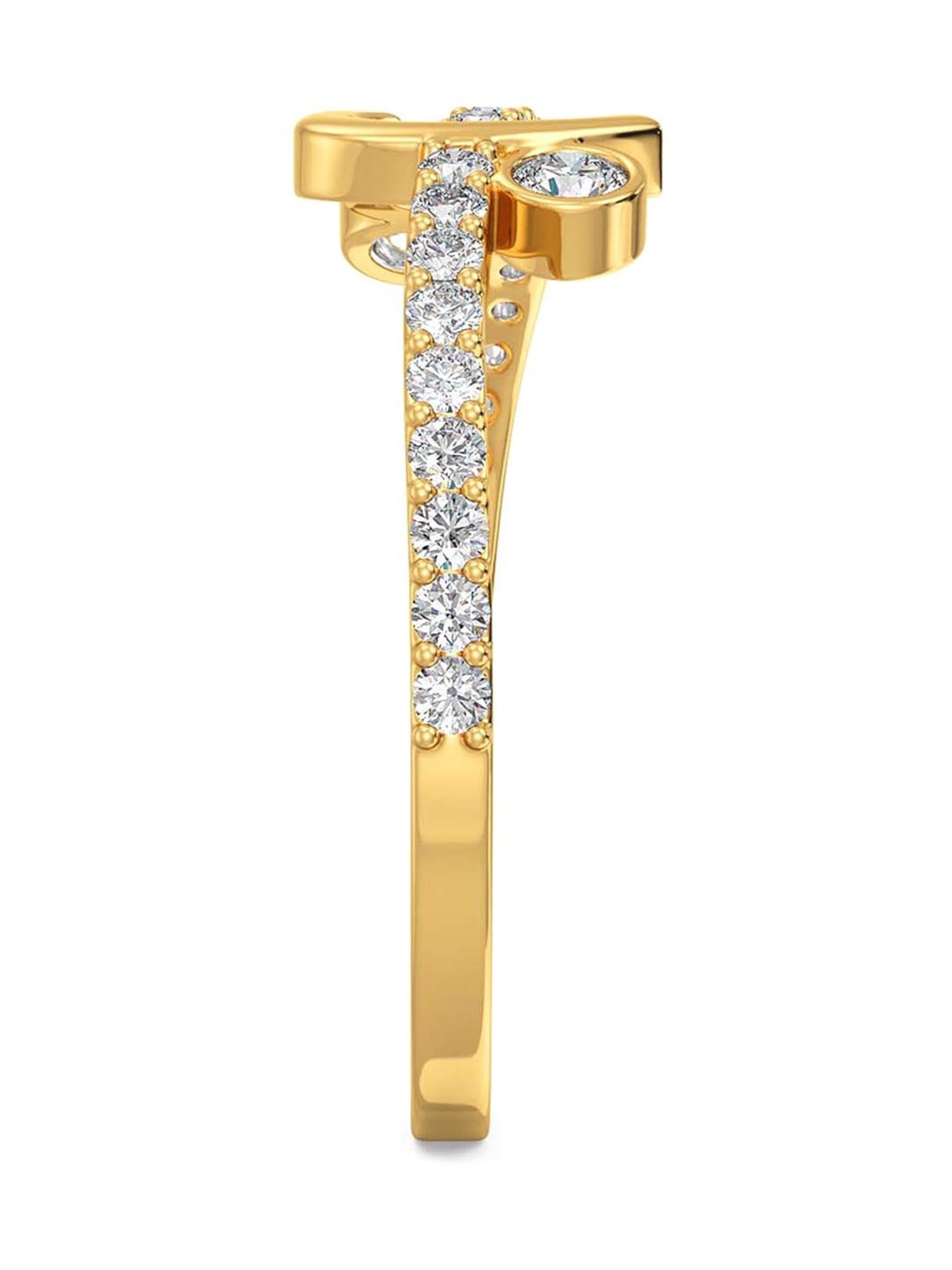 Gold Splendid Embrace Diamond Ring – GIVA Jewellery