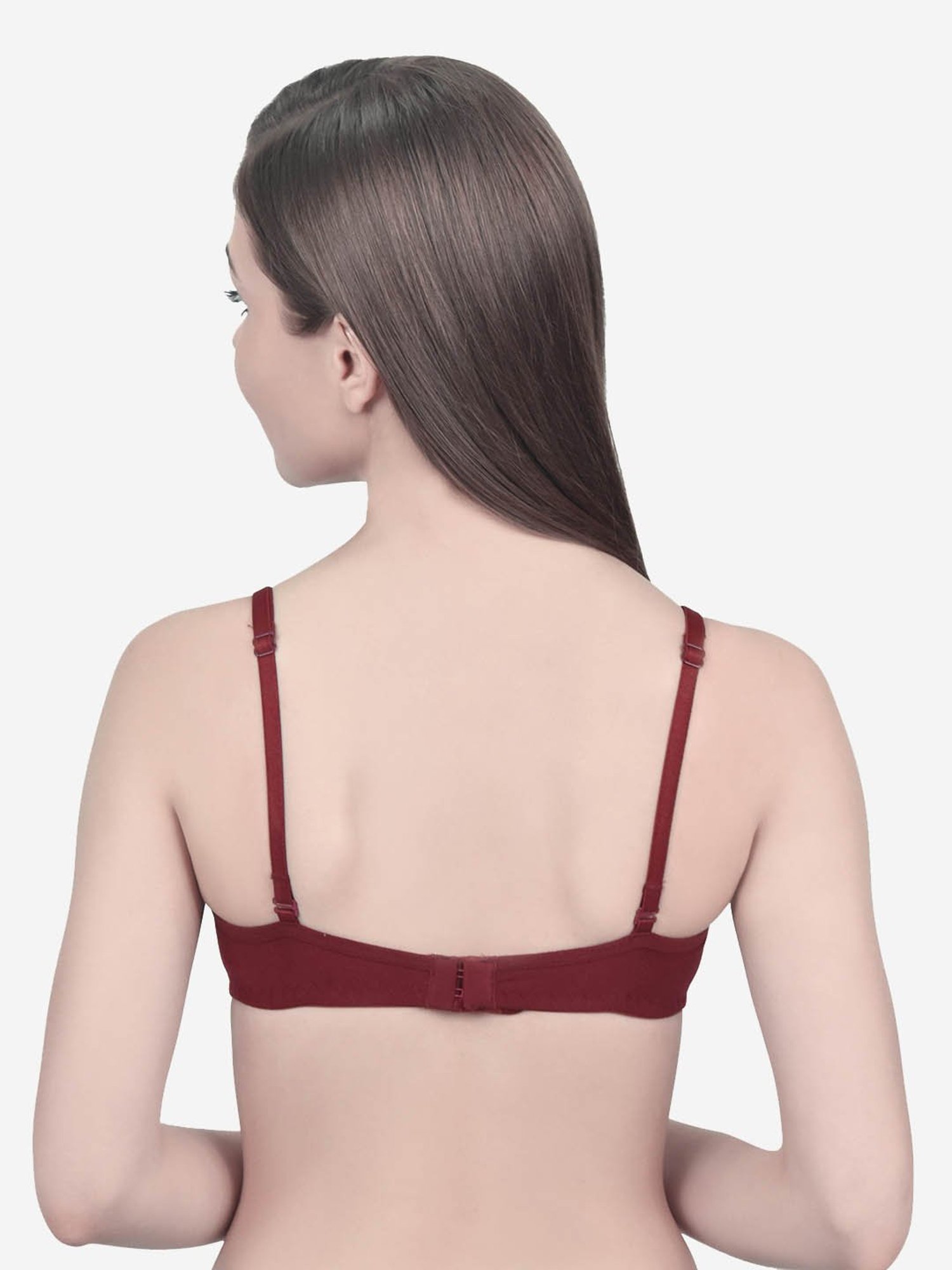 Buy Innocence Maroon Non Wired Non Padded T-Shirt Bra for Women