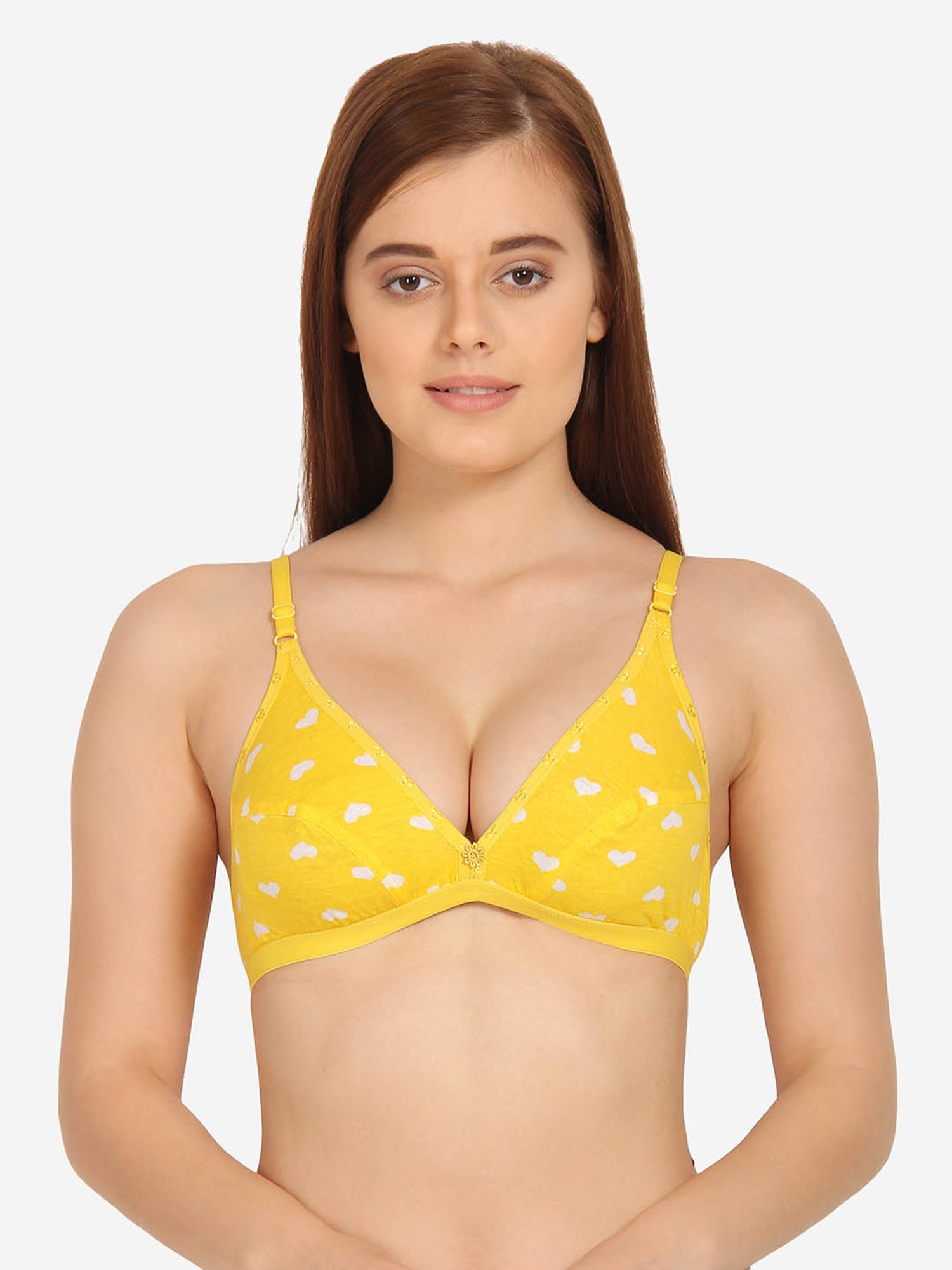 Buy BUMBLEBEE YELLOW NON PADDED NON WIRED BRA for Women Online in India