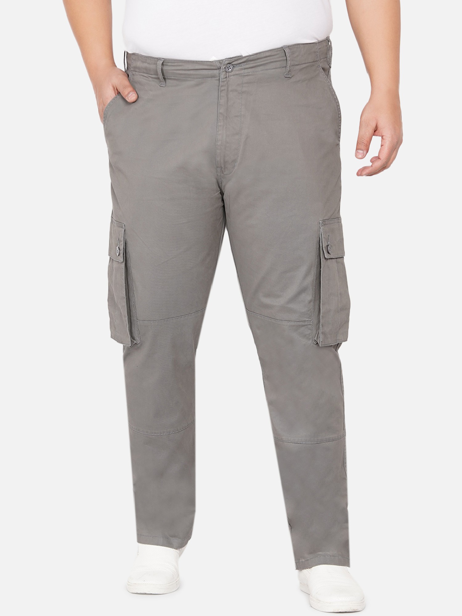 Buy John Pride Grey Cotton Regular Fit Trousers for Mens Online  Tata CLiQ