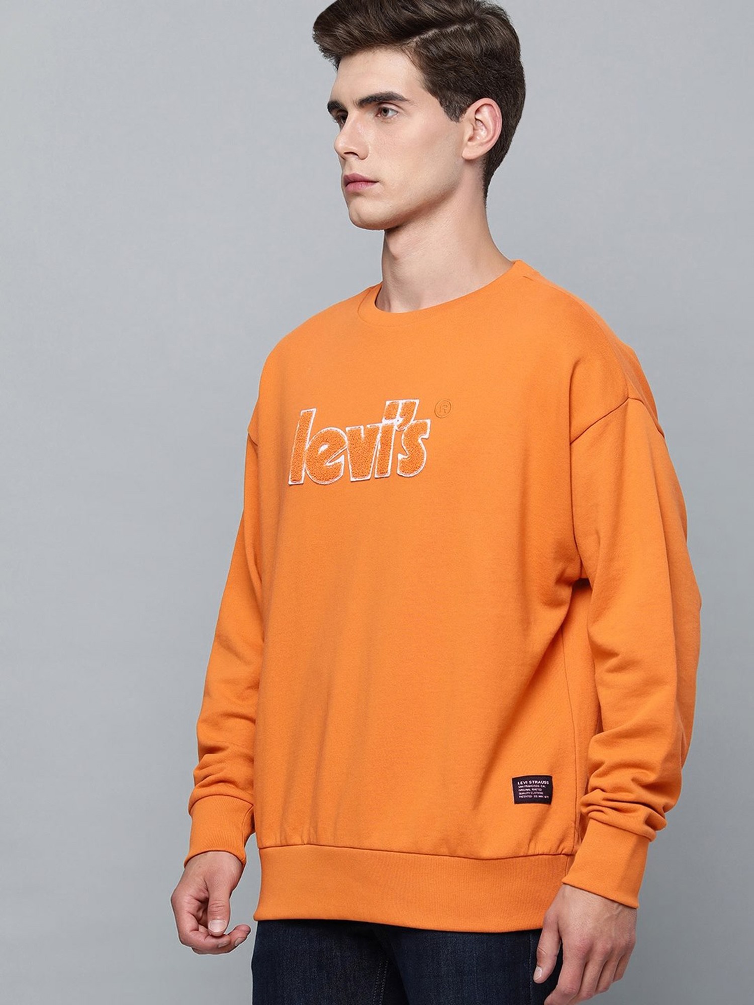 Buy Levi's Orange Printed Sweatshirt for Men Online @ Tata CLiQ