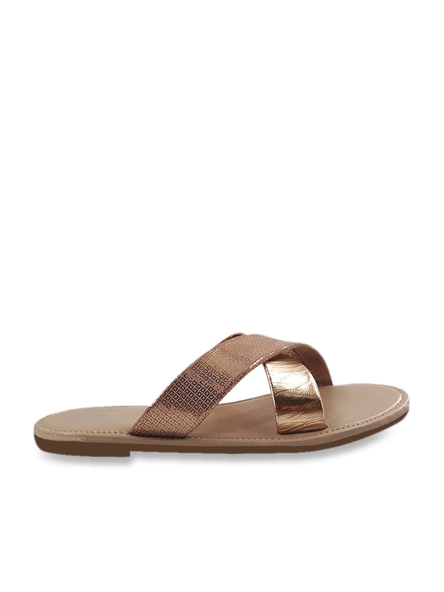 Gold criss best sale cross sandals