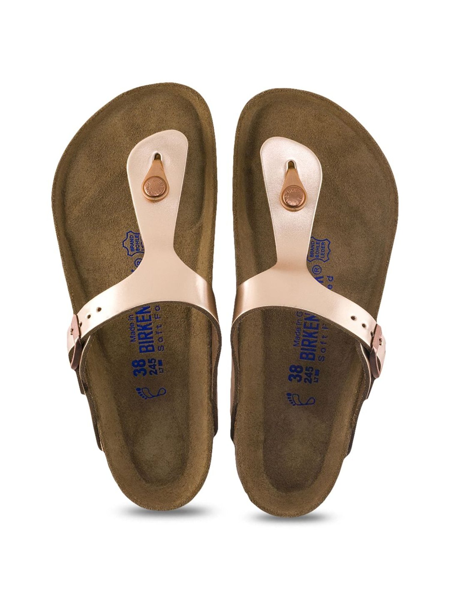 Buy Birkenstock Gizeh Copper Regular Width T Strap Sandals for