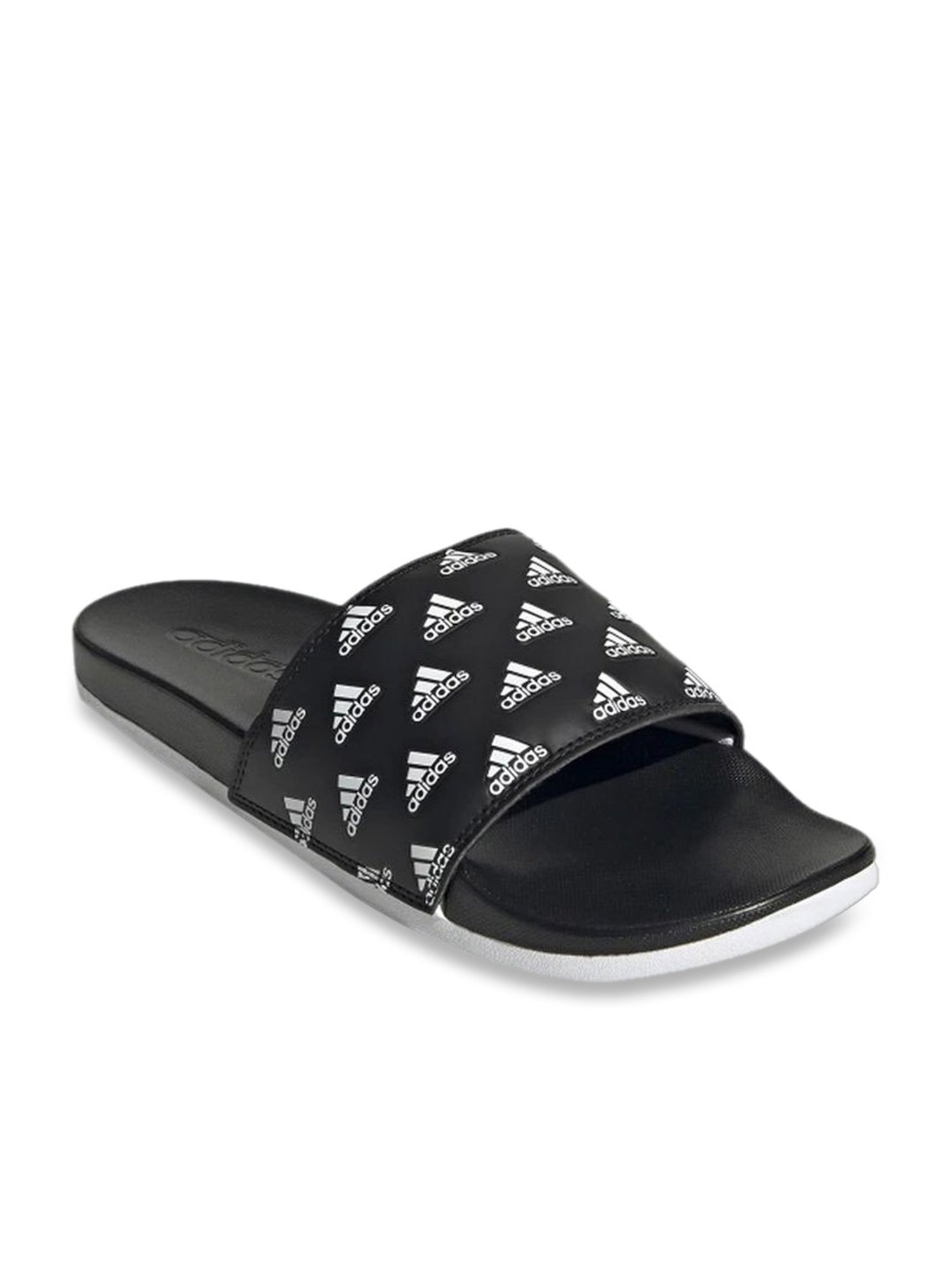 Black best sale adidas slides