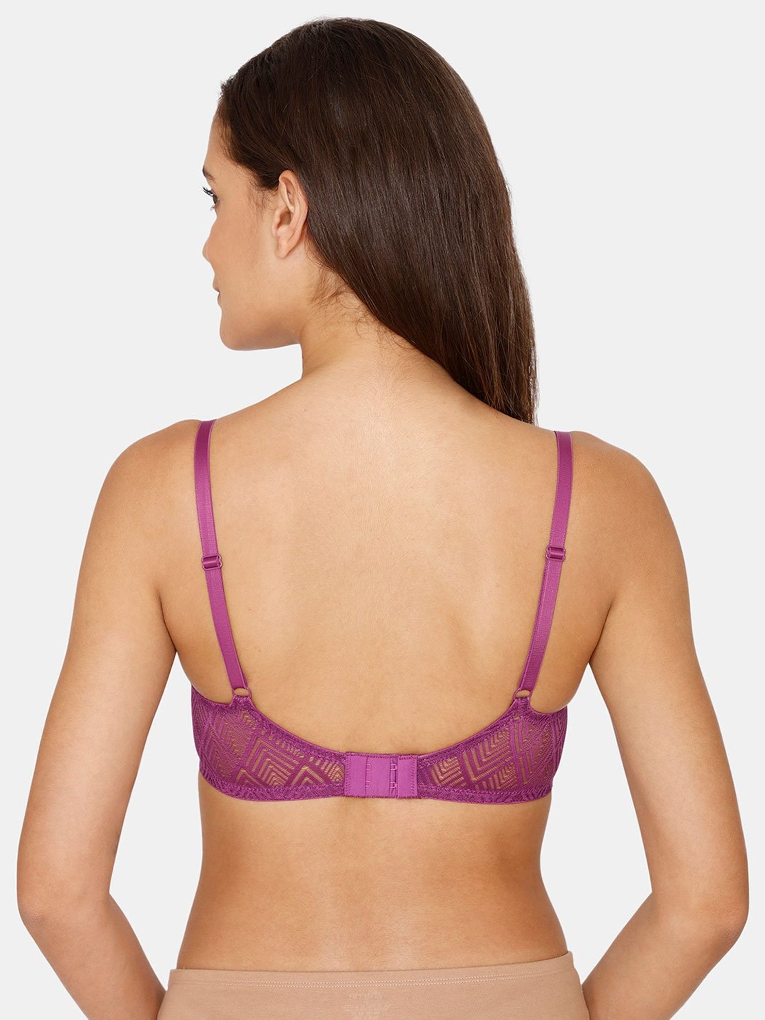 Buy Rosaline by Zivame Purple Non Wired Padded T-Shirt Bra for Women Online  @ Tata CLiQ