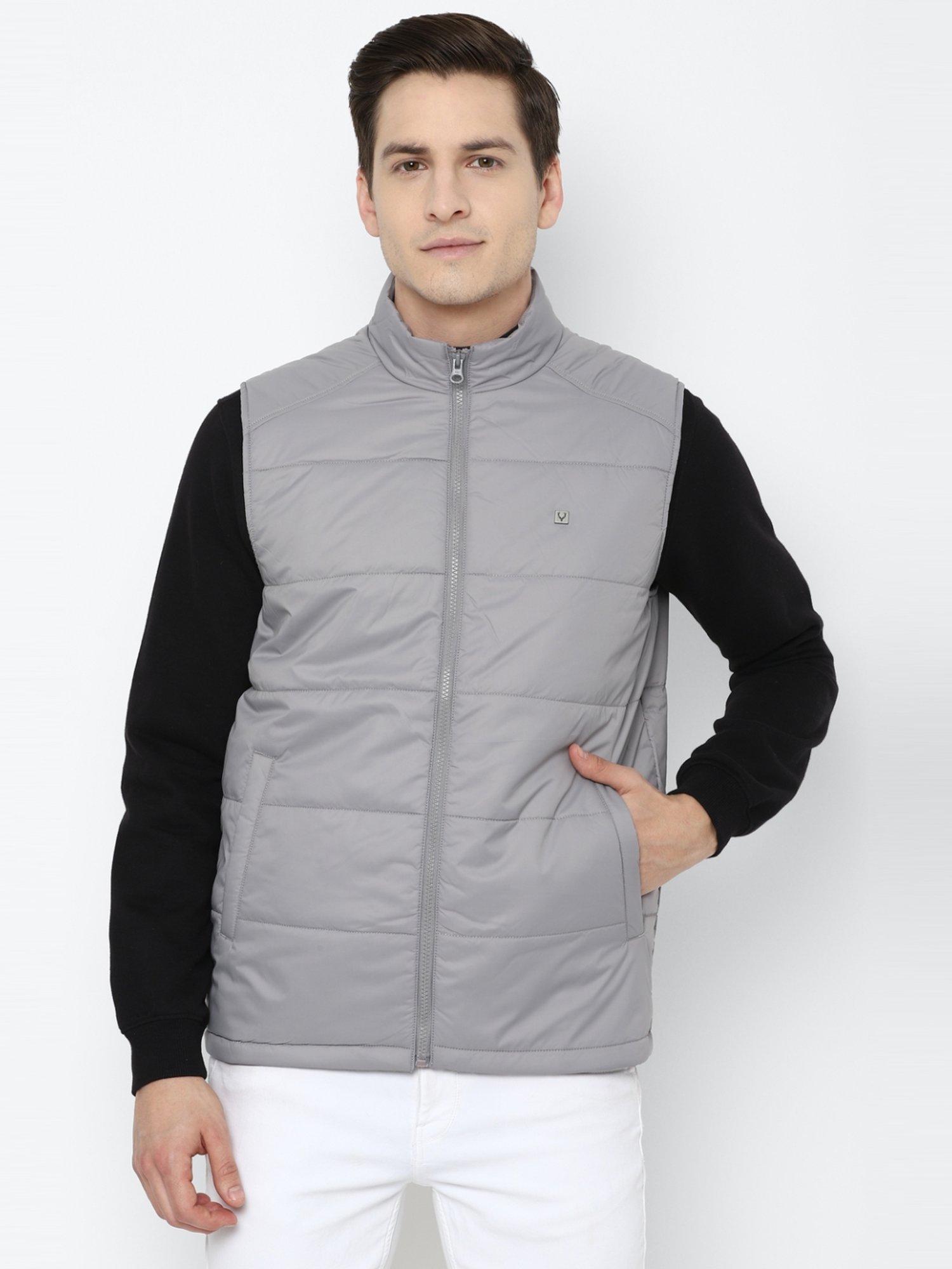 Buy Allen Solly Grey Cotton Regular Fit Quilted Jackets for Mens Online @  Tata CLiQ