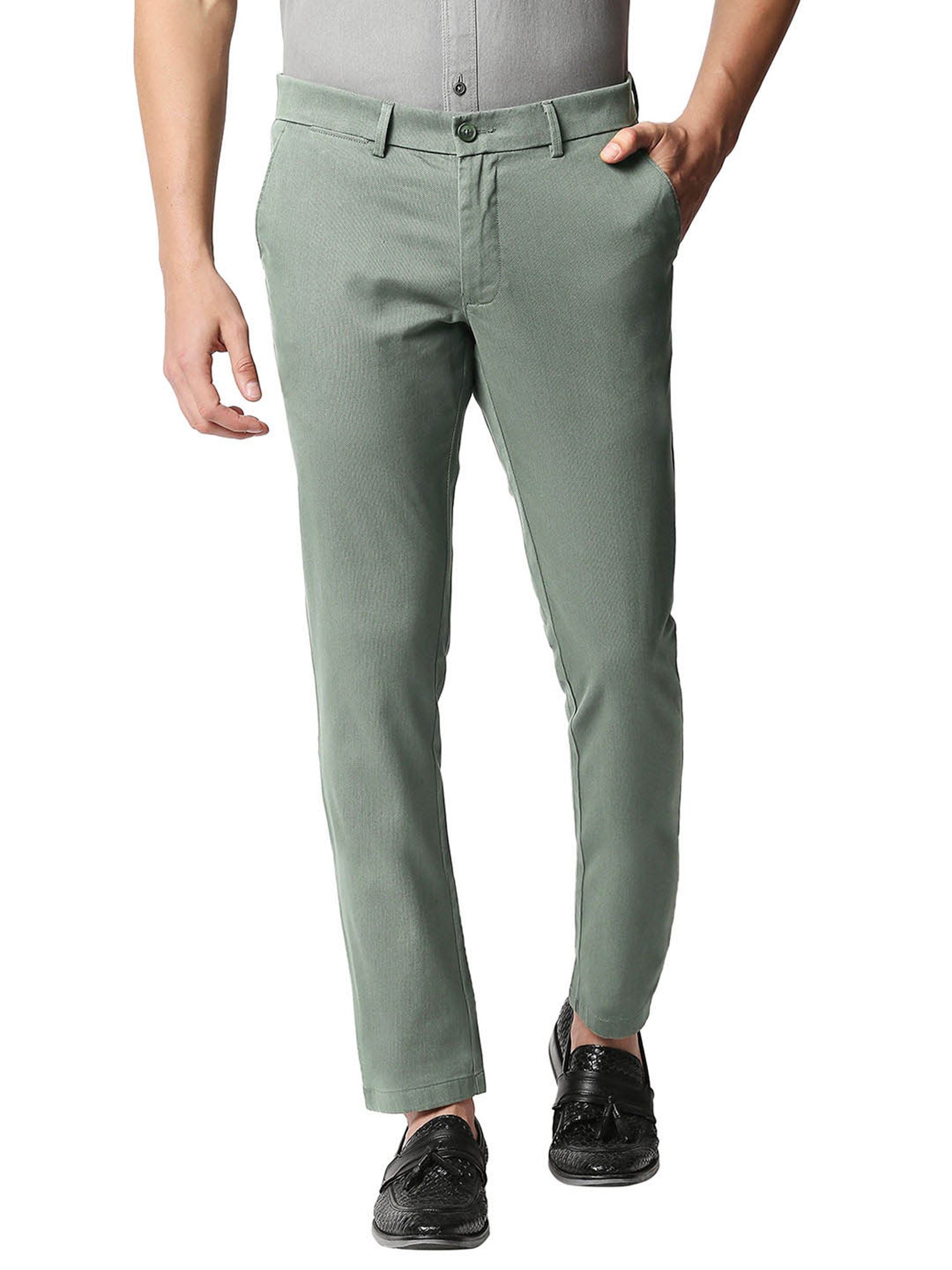 BASICS Casual Trousers  Buy BASICS Khaki Printed Casual Trouser Online   Nykaa Fashion