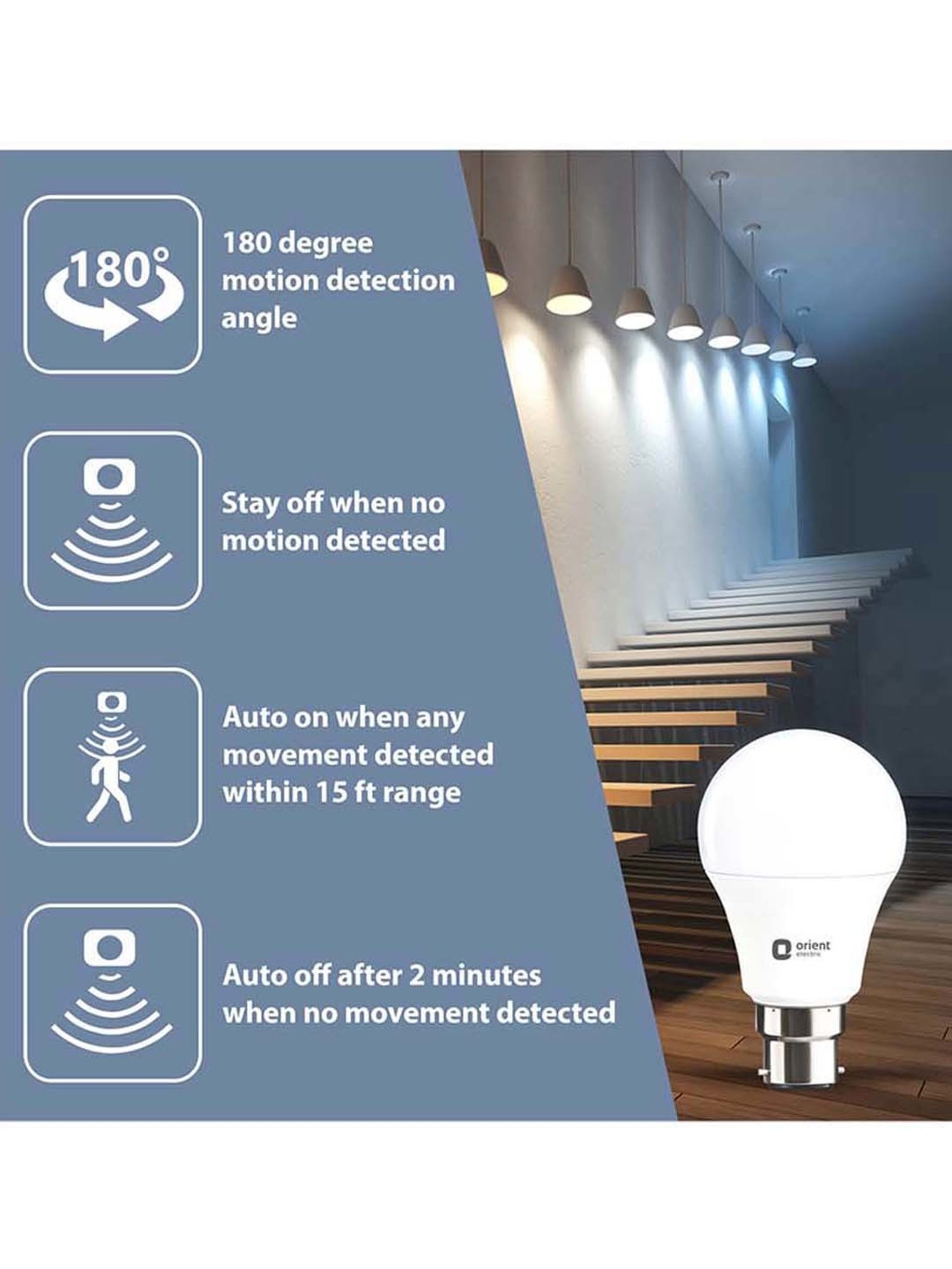 orient motion sensor bulb