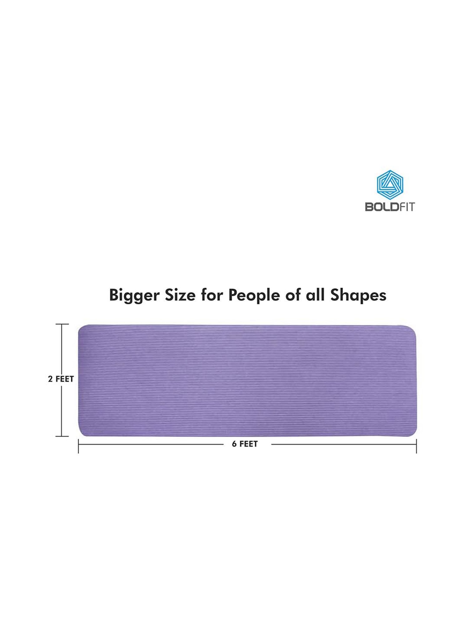 Boldfit Purple Yoga Mat for Women and Men (10mm)