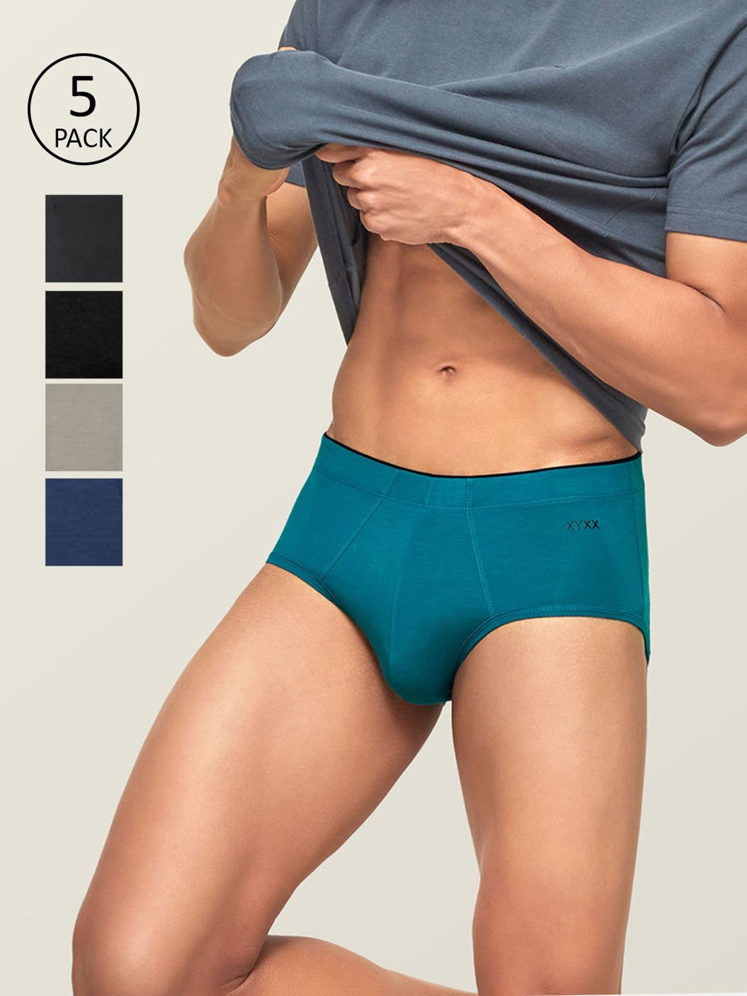 Buy XYXX Multicolor Snug Fit Briefs - Pack of 5 for Men's Online @ Tata CLiQ