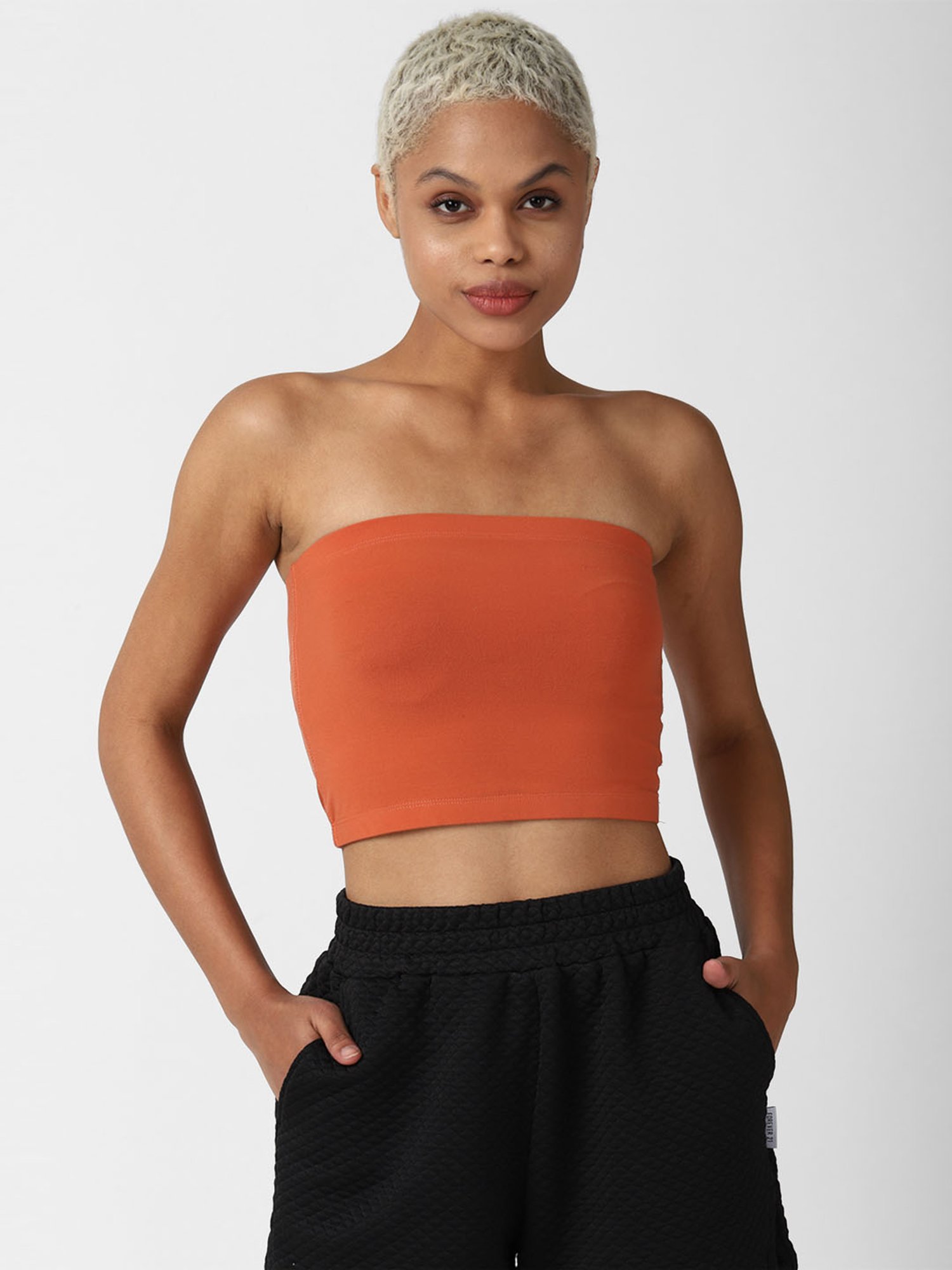 Buy Forever 21 Rust Regular Fit Tube Top for Women Online @ Tata CLiQ