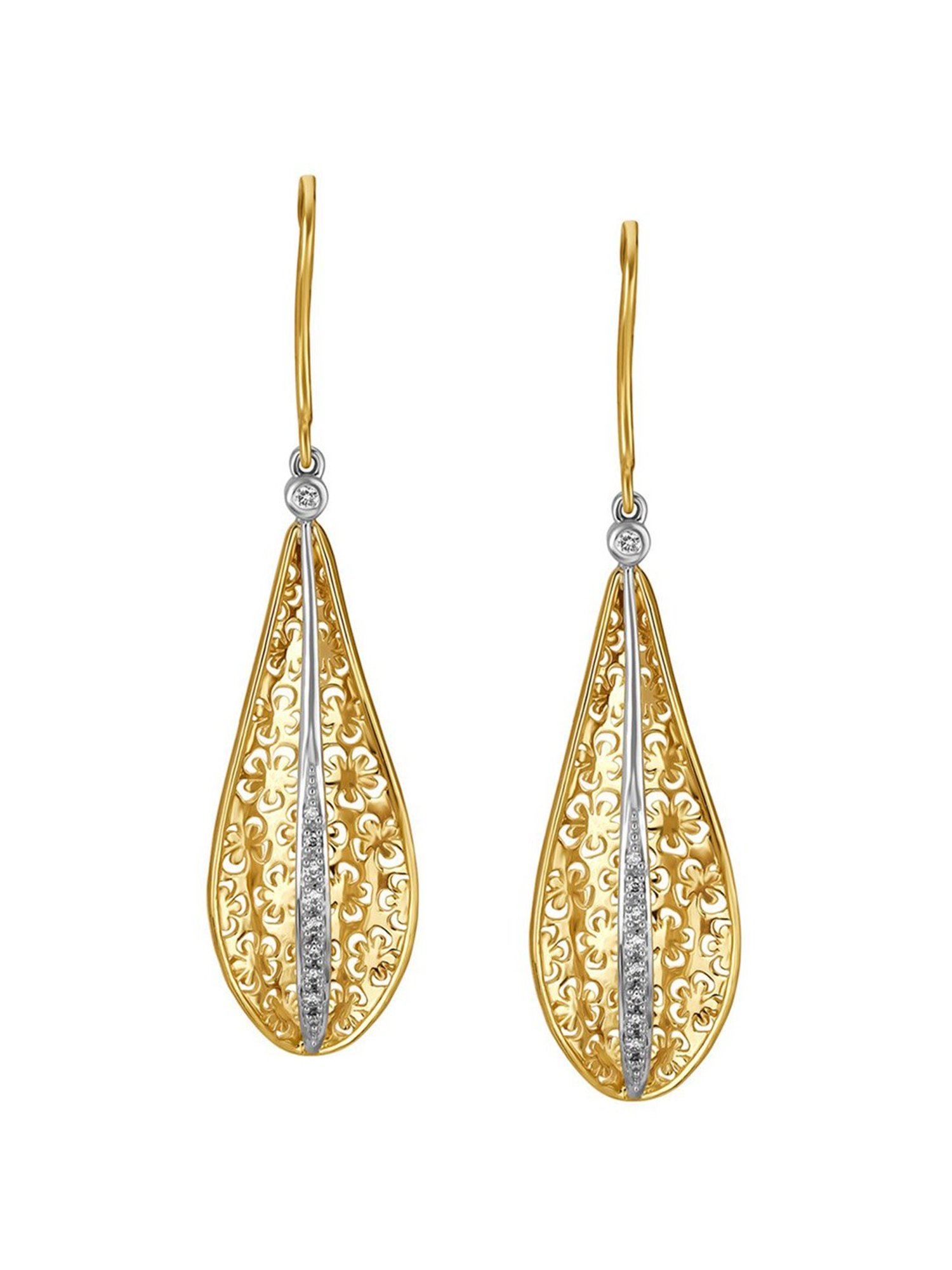 Fancy and Traditional Chandelier Gold Drop Earrings