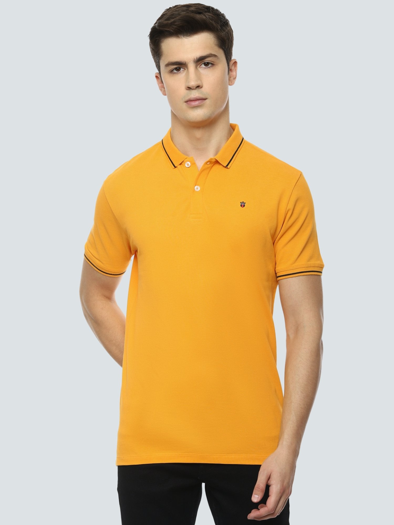 Buy Louis Philippe Mustard Polo T-Shirt for Men's Online @ Tata CLiQ