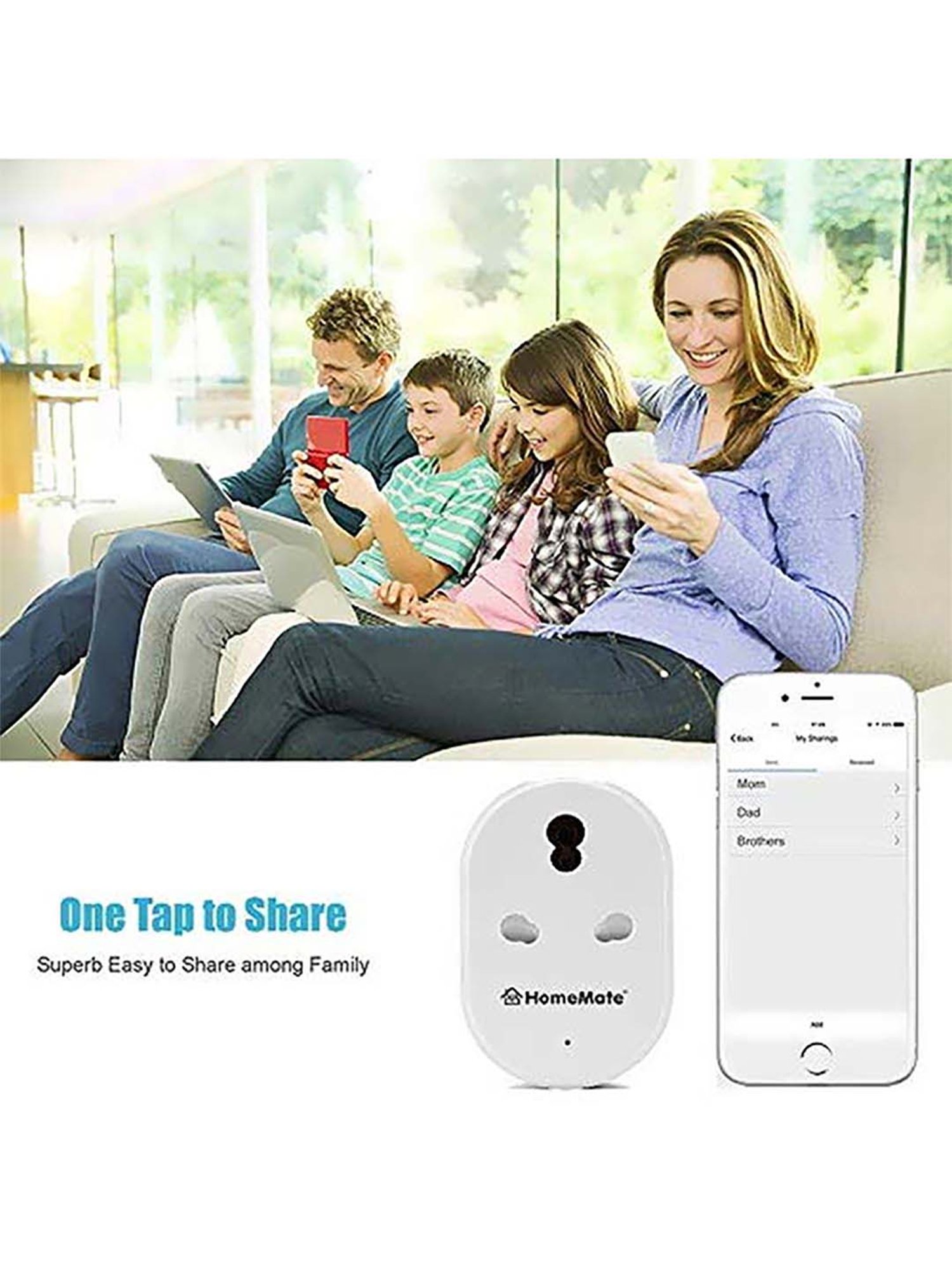 WiFi Smart Heavy Duty Plug Socket - 16A - HomeMate