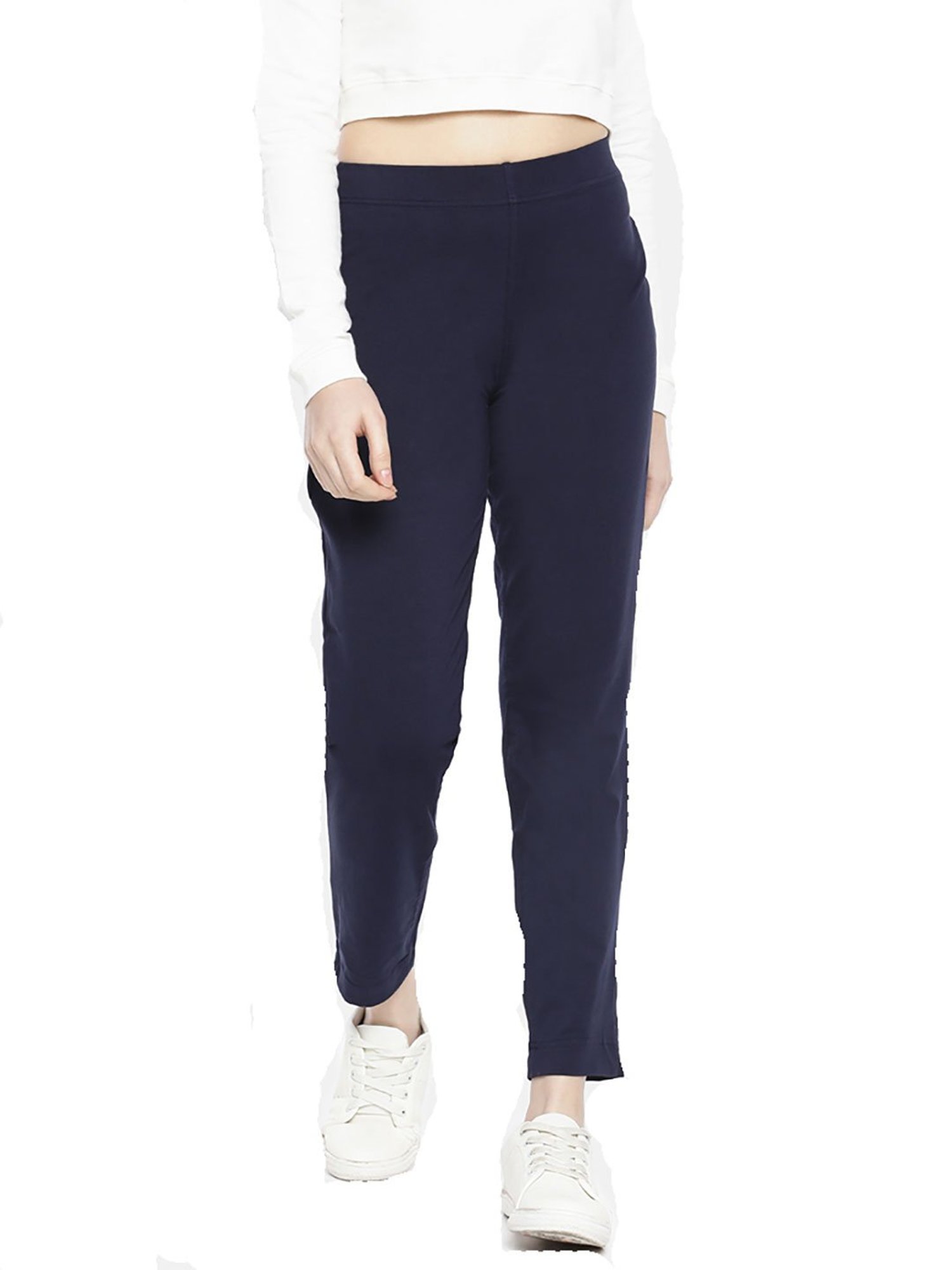 Cigarette trousers  Navy blue  Ladies  HM IN