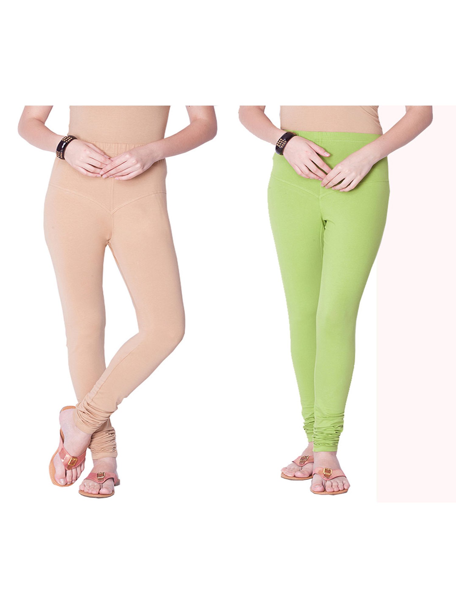 Buy Dollar Missy Parrot Green Cotton Leggings for Women Online @ Tata CLiQ