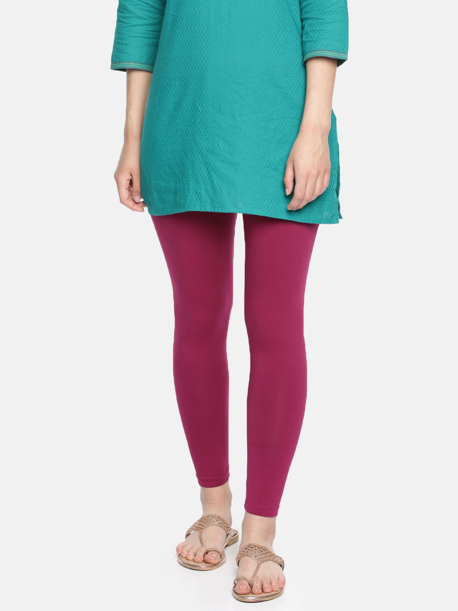 Buy Dollar Missy Multicolor Cotton Leggings ( Pack of 3) for Women Online @  Tata CLiQ