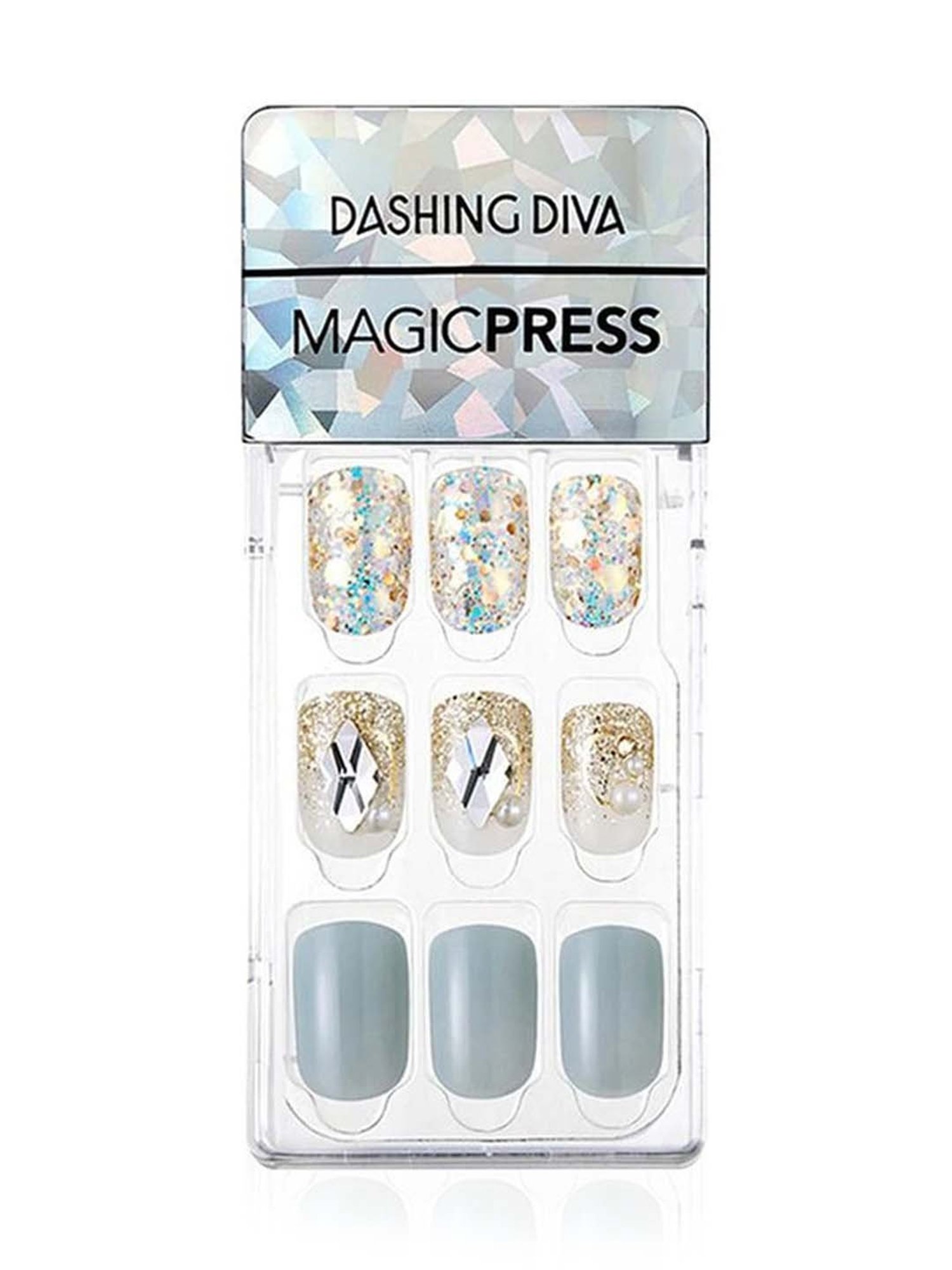 DASHING DIVA Magic Press Coffin Mani Gorgeous White MDR2F070CF – WOOH