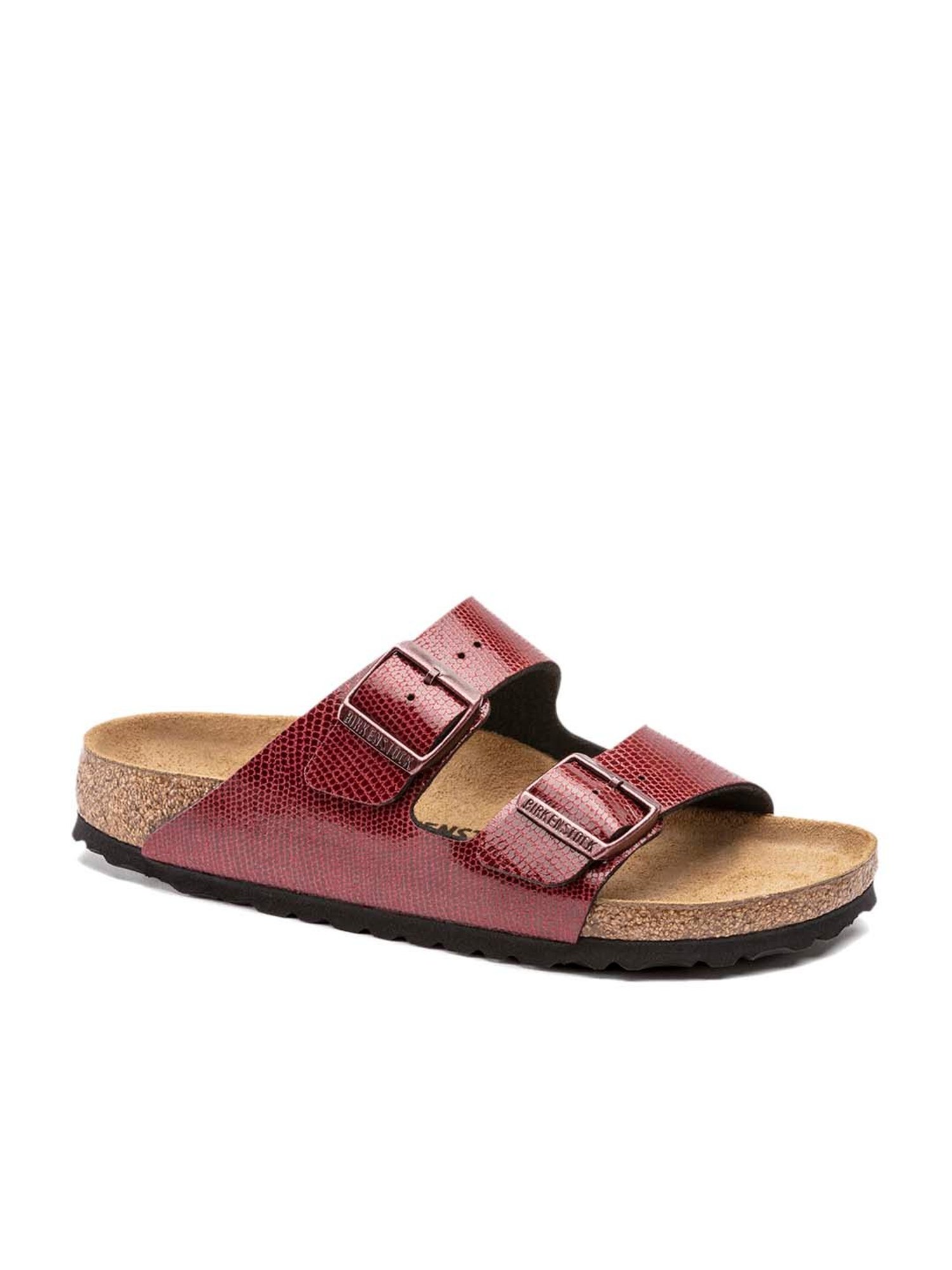 Buy Birkenstock Women s Arizona Metallic Maroon Casual Sandals for